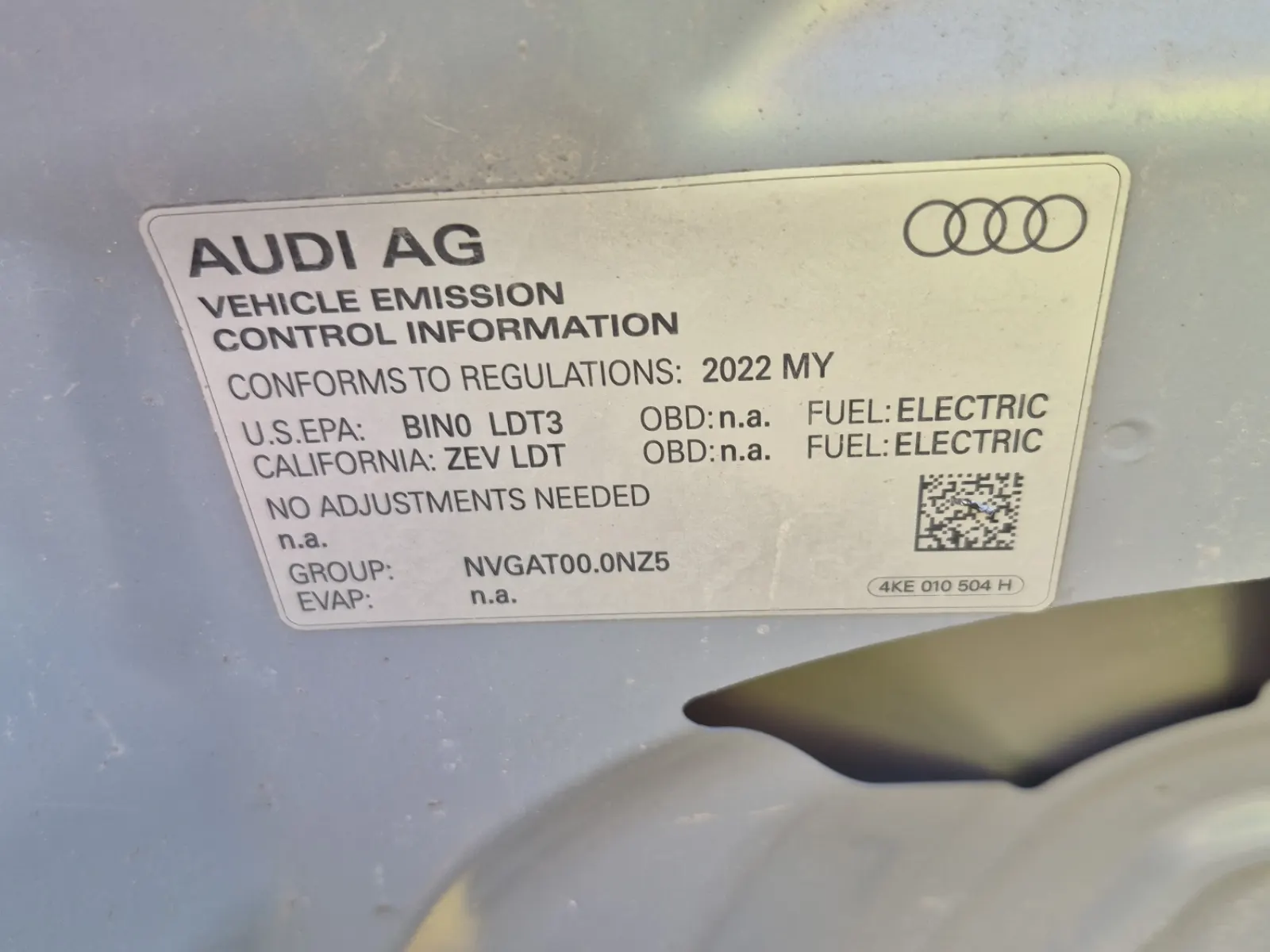 Emission Sticker Photo