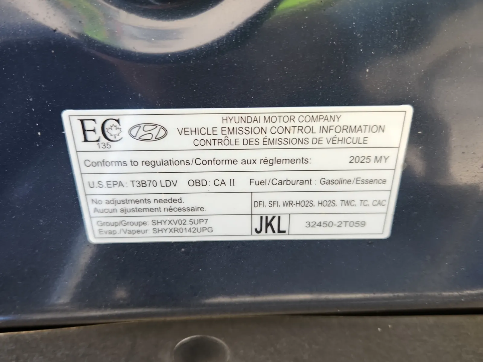 Emission Sticker Photo