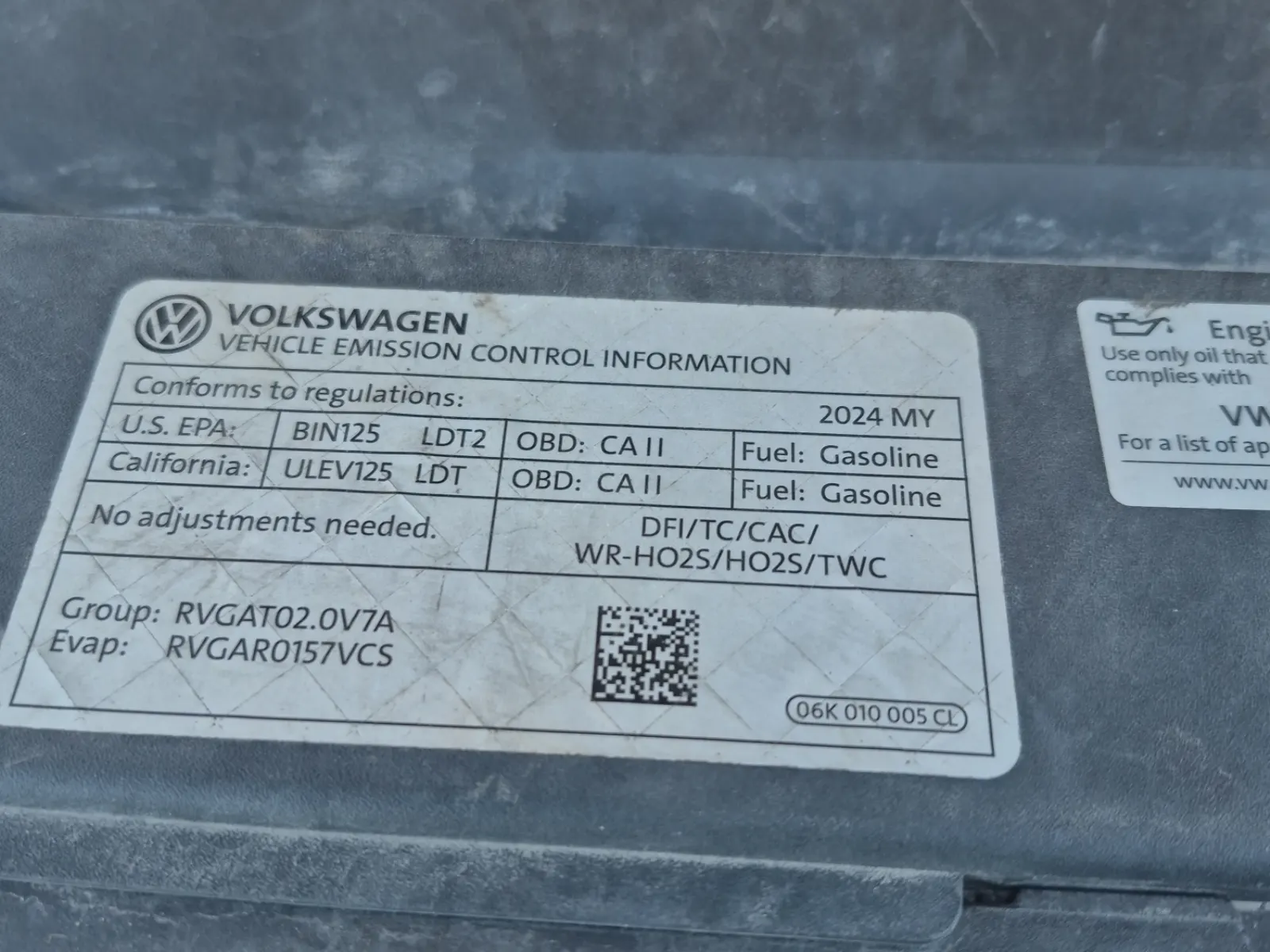 Emission Sticker Photo