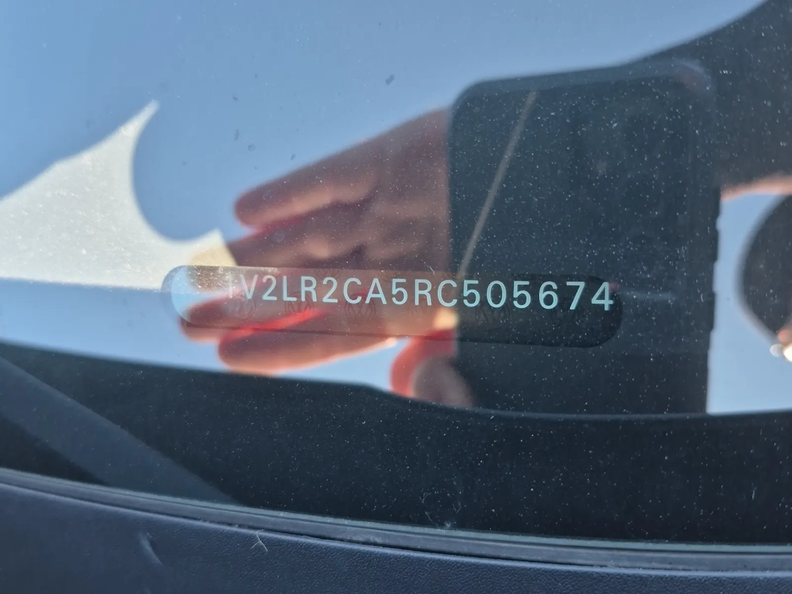 Dash VIN Plate Photo