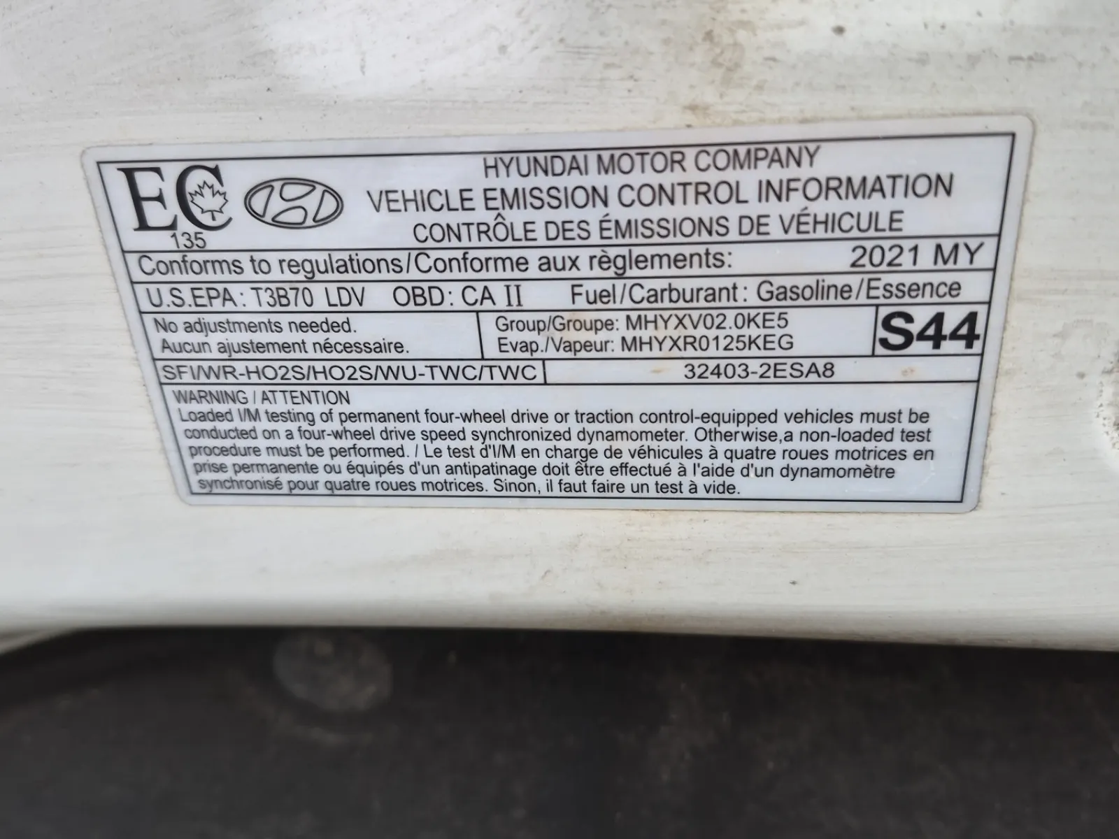 Emission Sticker Photo