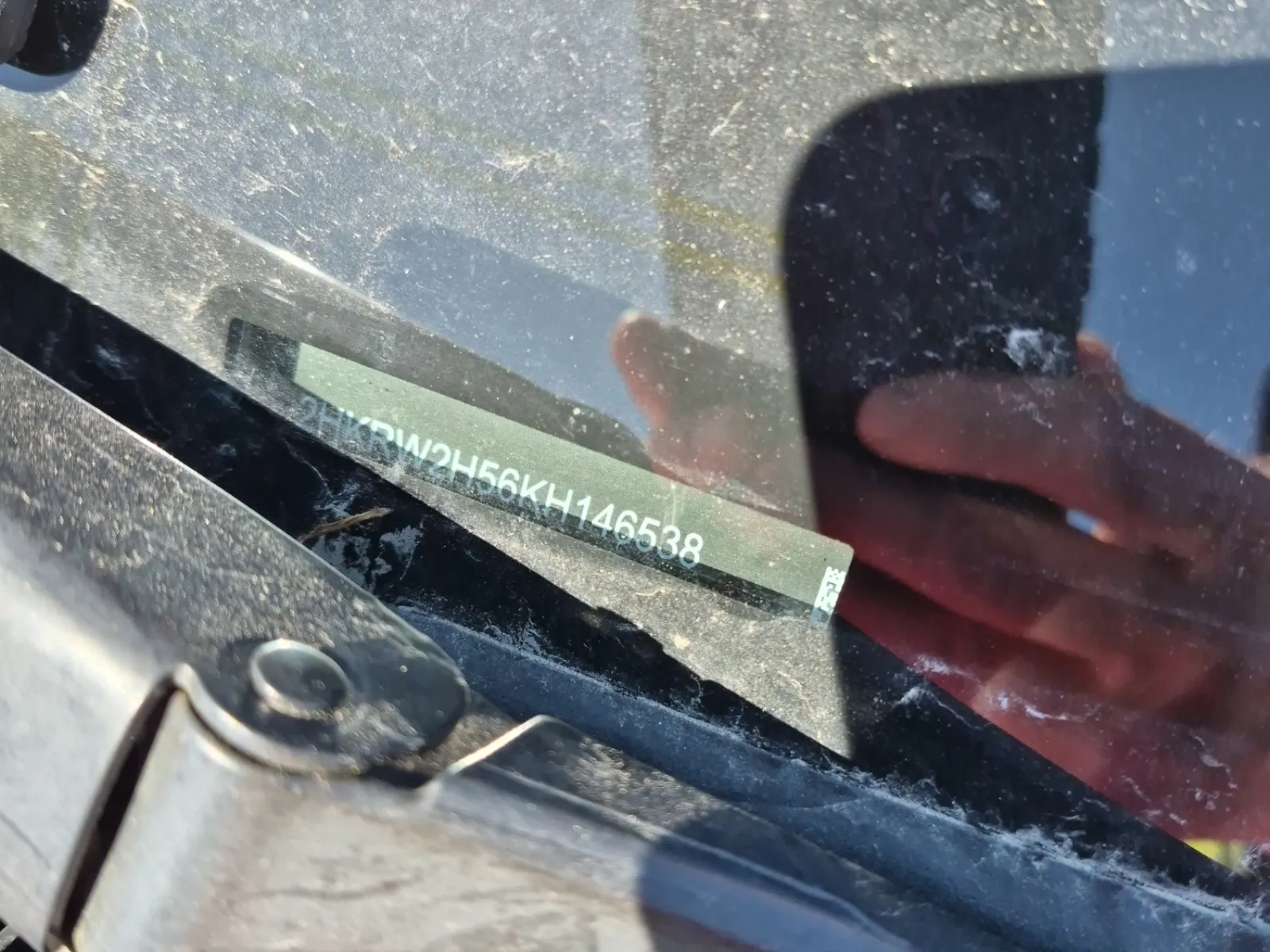 Dash VIN Plate Photo