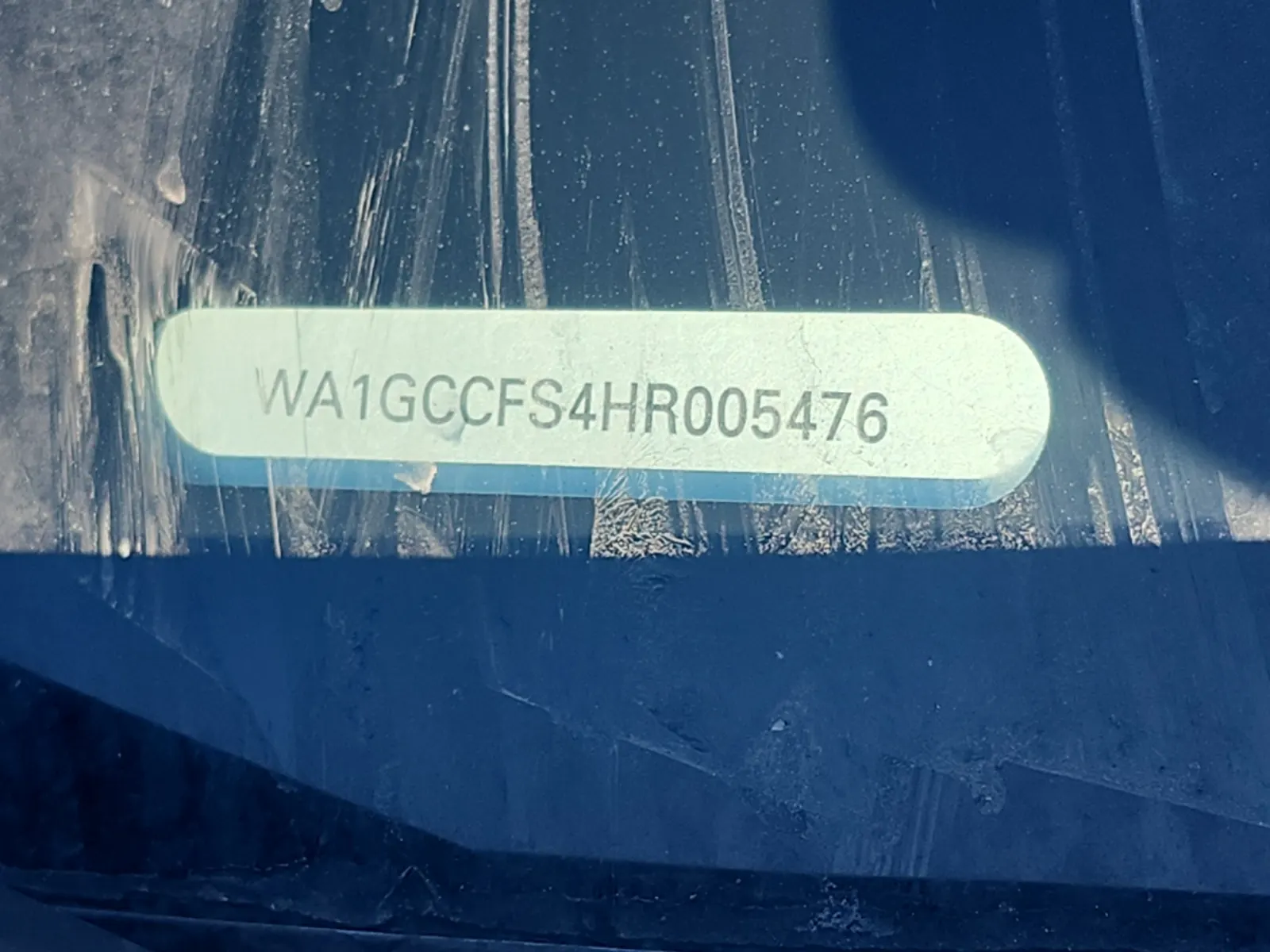 Dash VIN Plate Photo
