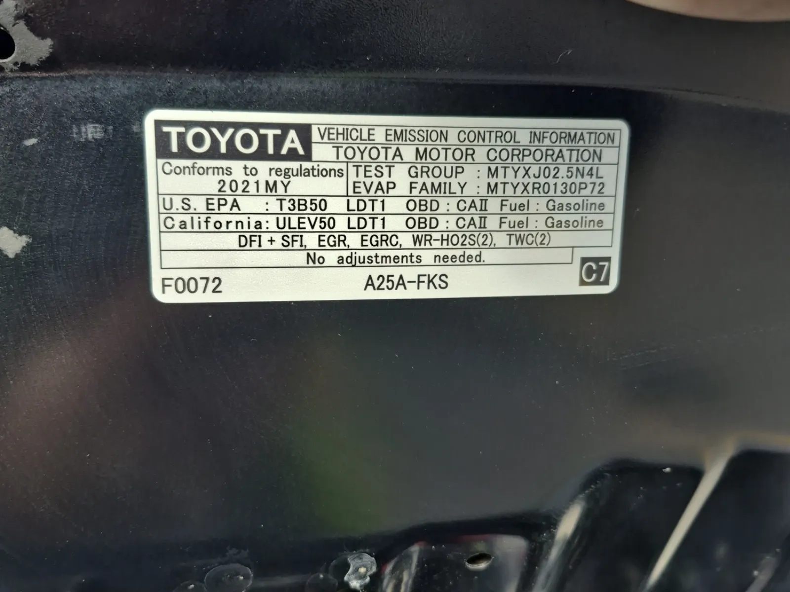 Emission Sticker Photo