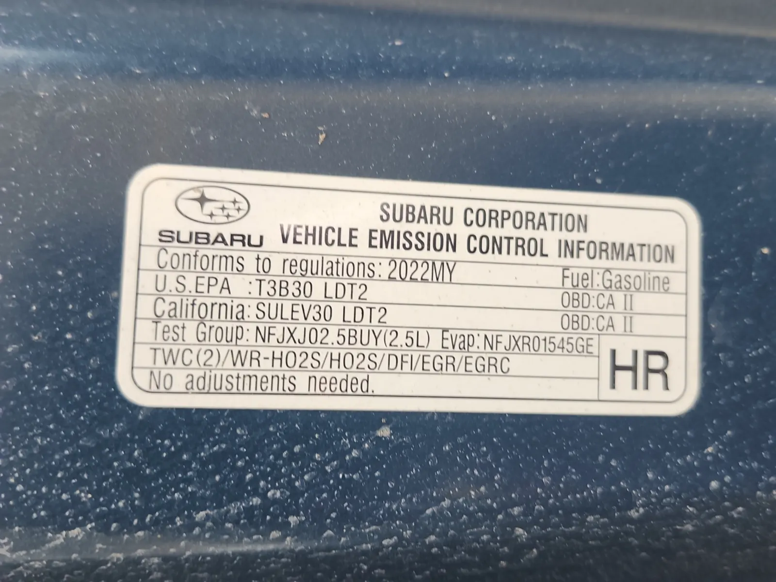 Emission Sticker Photo