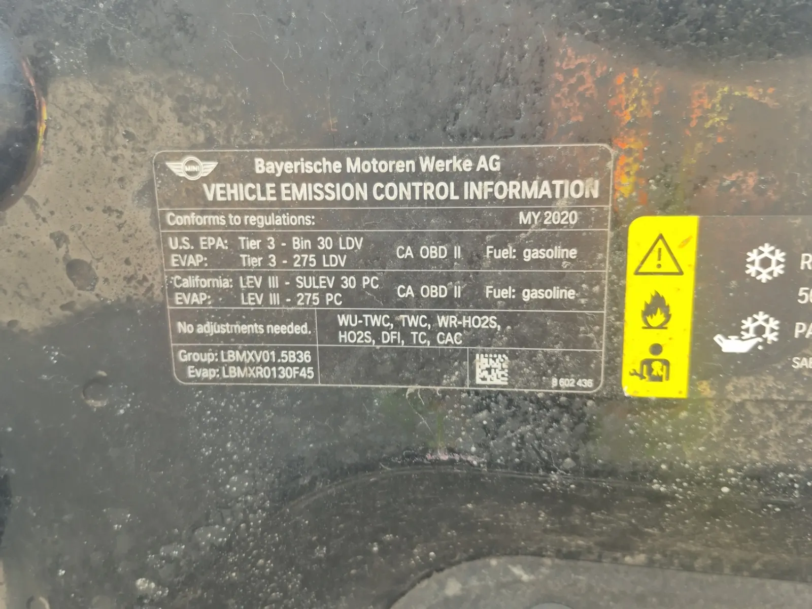 Emission Sticker Photo