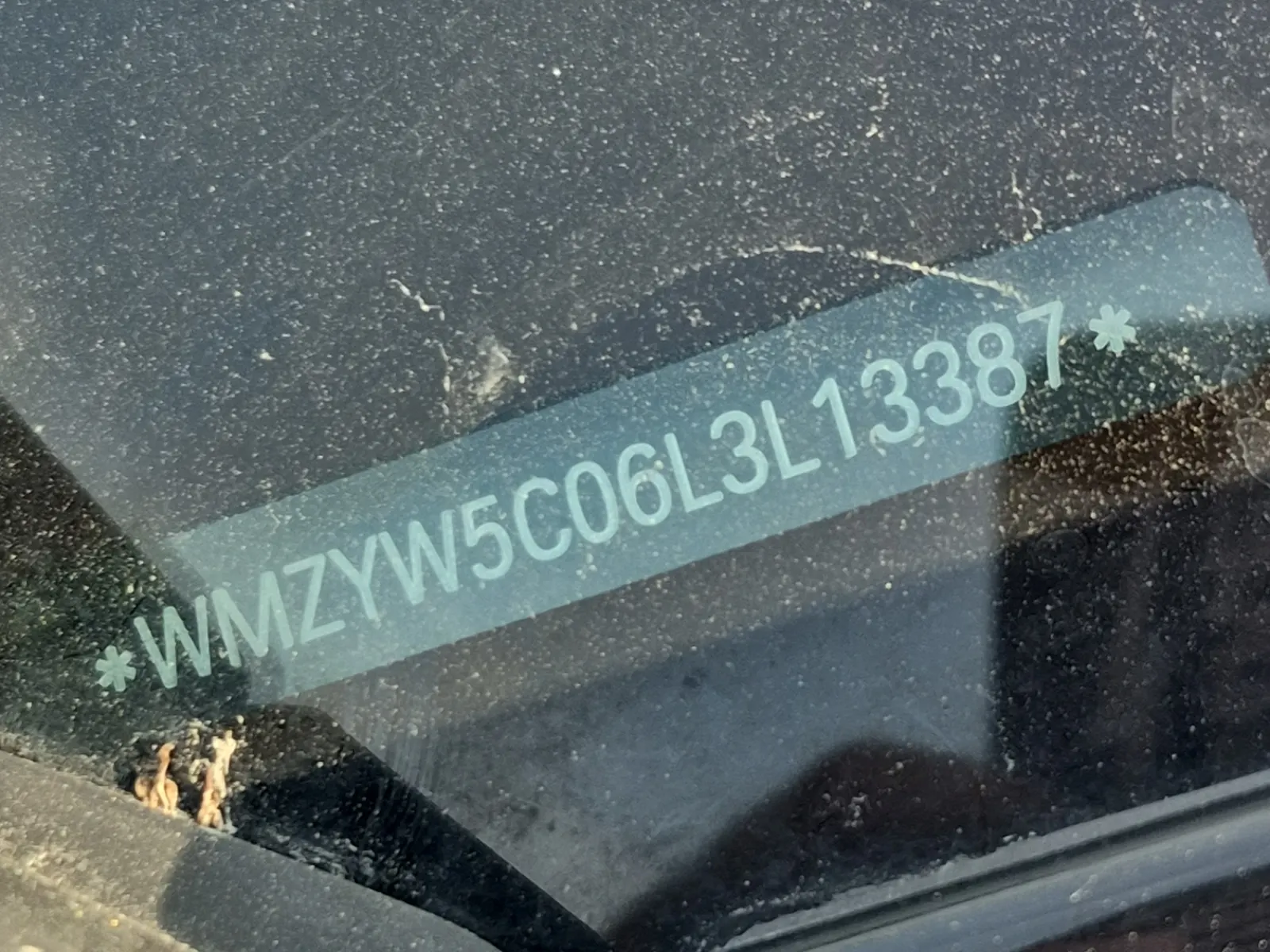 Dash VIN Plate Photo