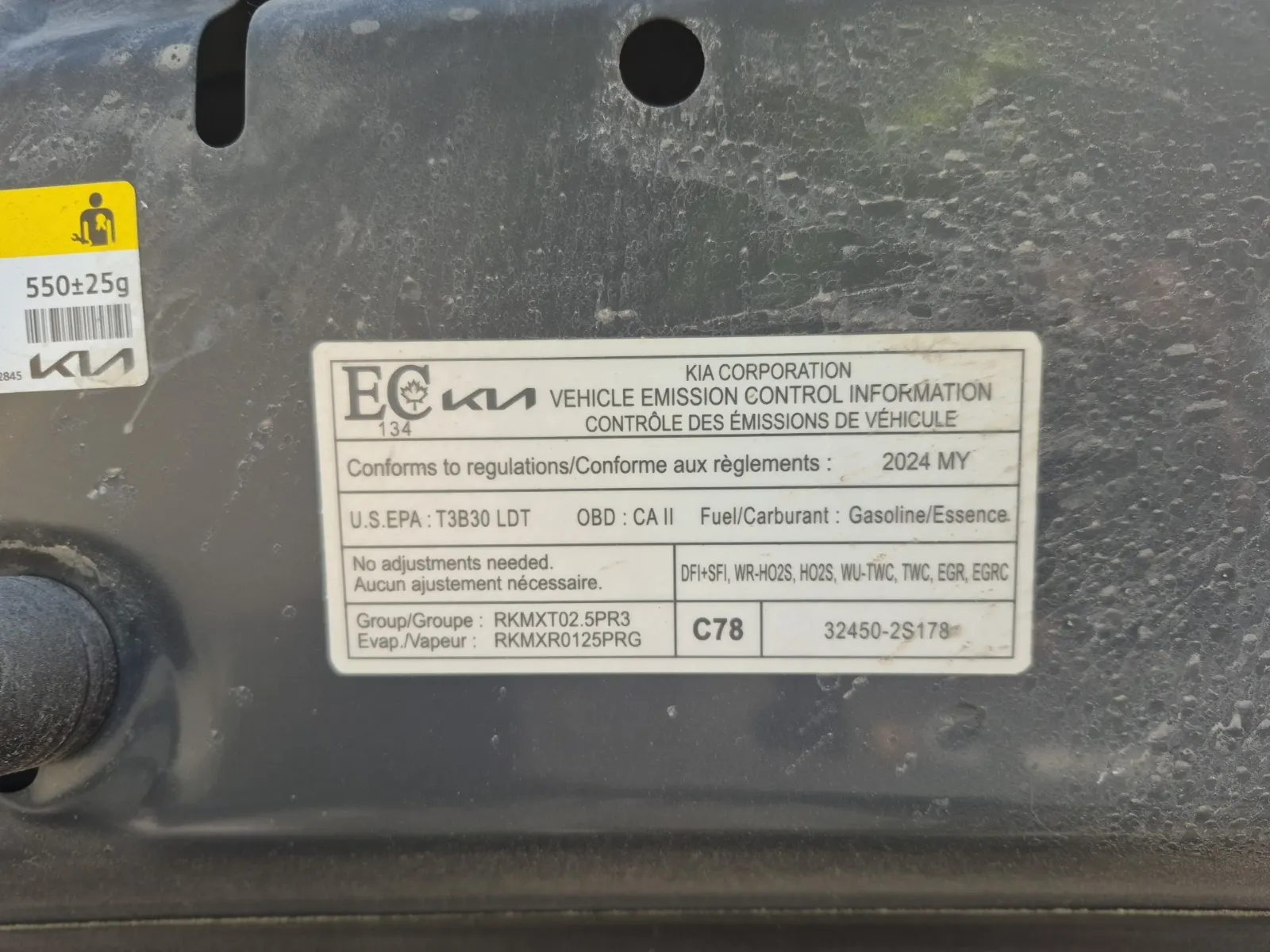Emission Sticker Photo