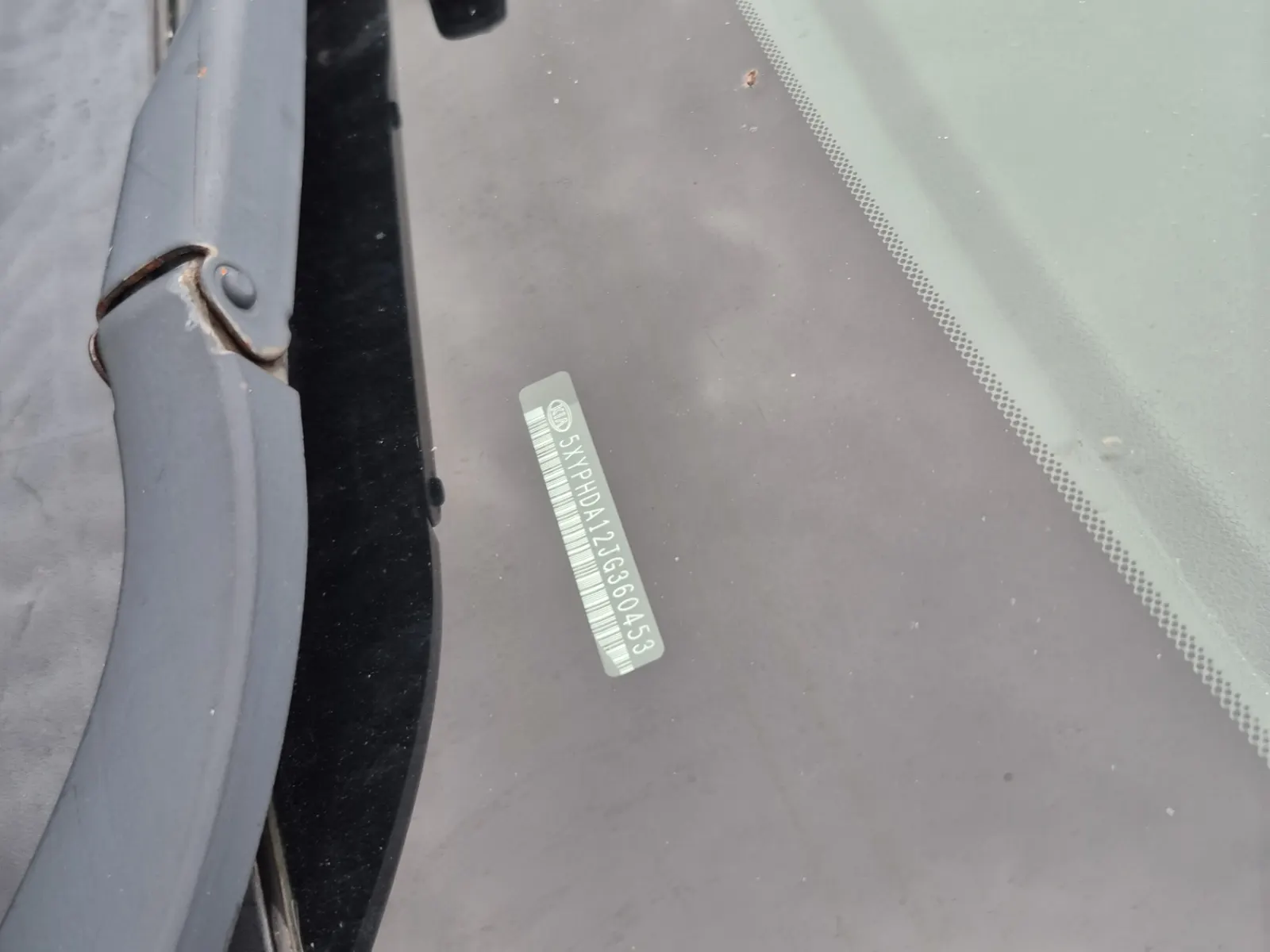 Dash VIN Plate Photo