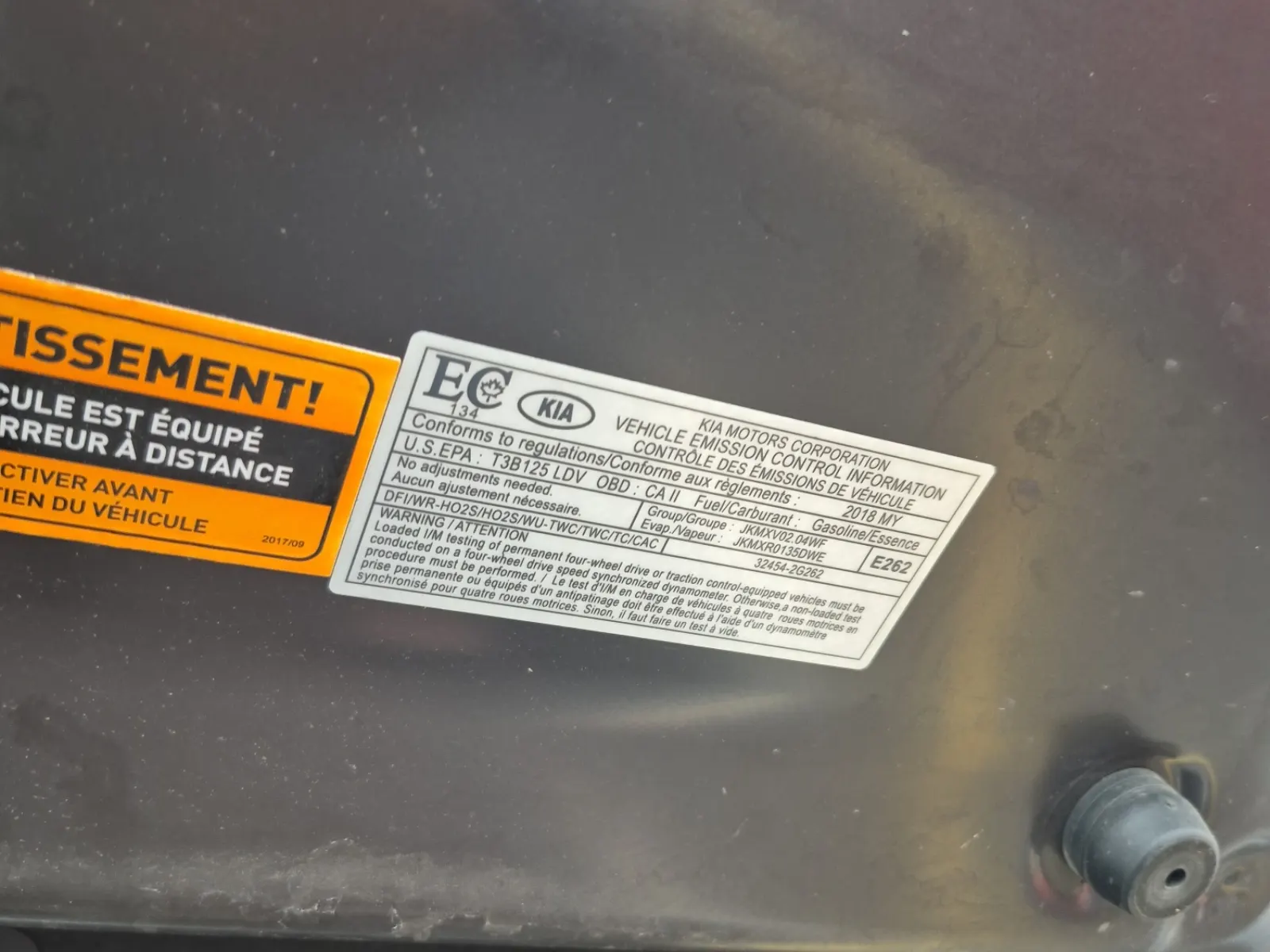 Emission Sticker Photo