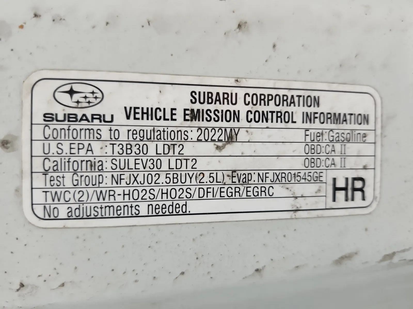 Emission Sticker Photo