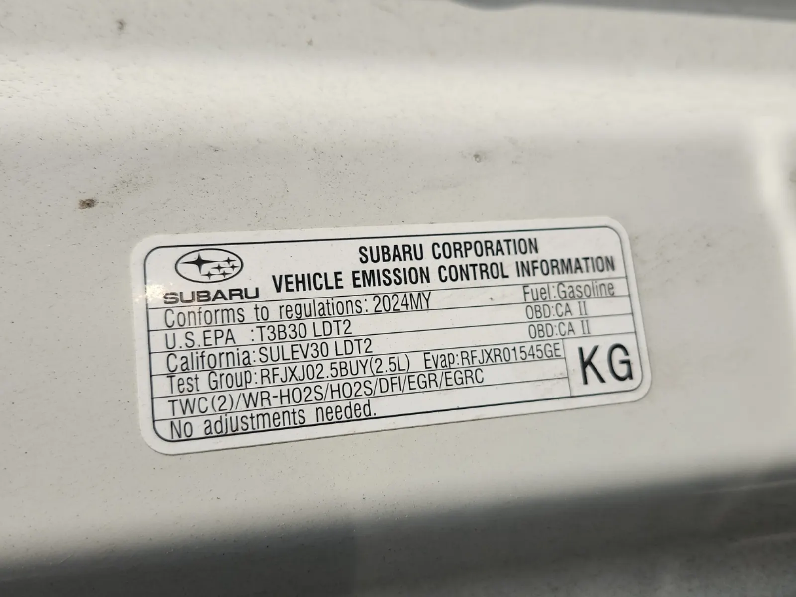 Emission Sticker Photo