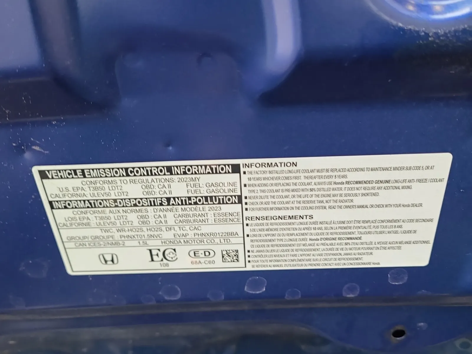 Emission Sticker Photo
