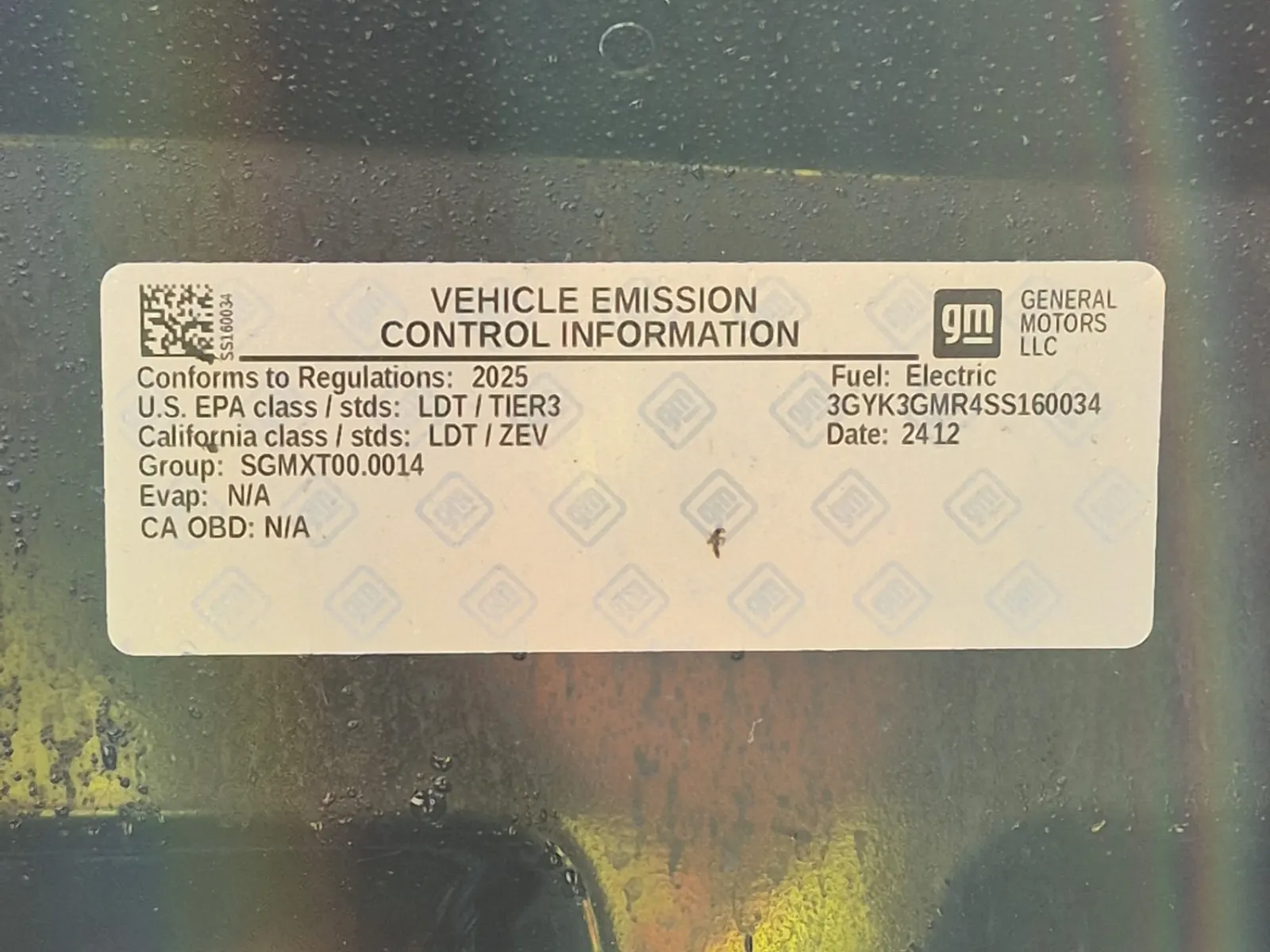 Emission Sticker Photo
