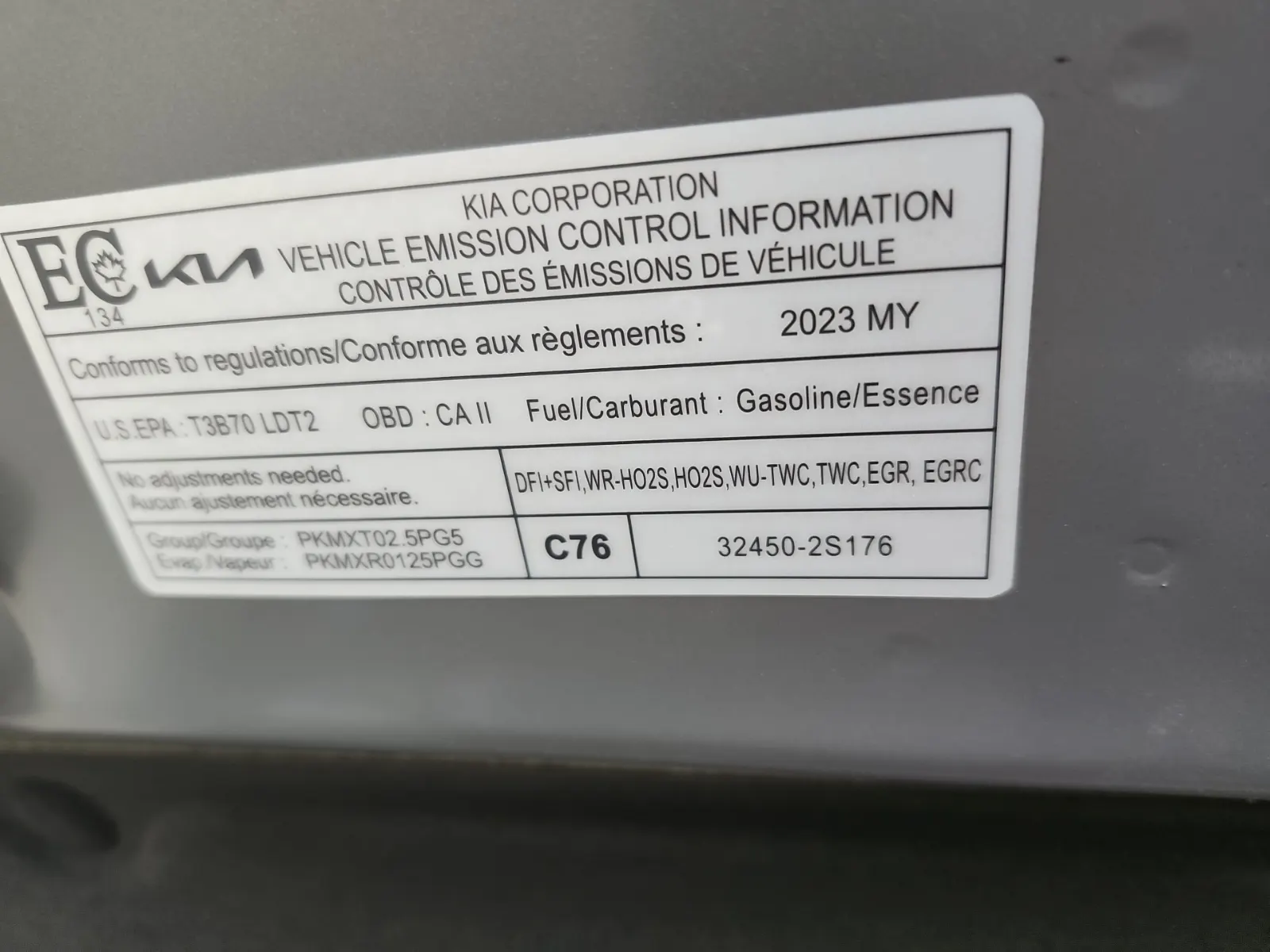 Emission Sticker Photo