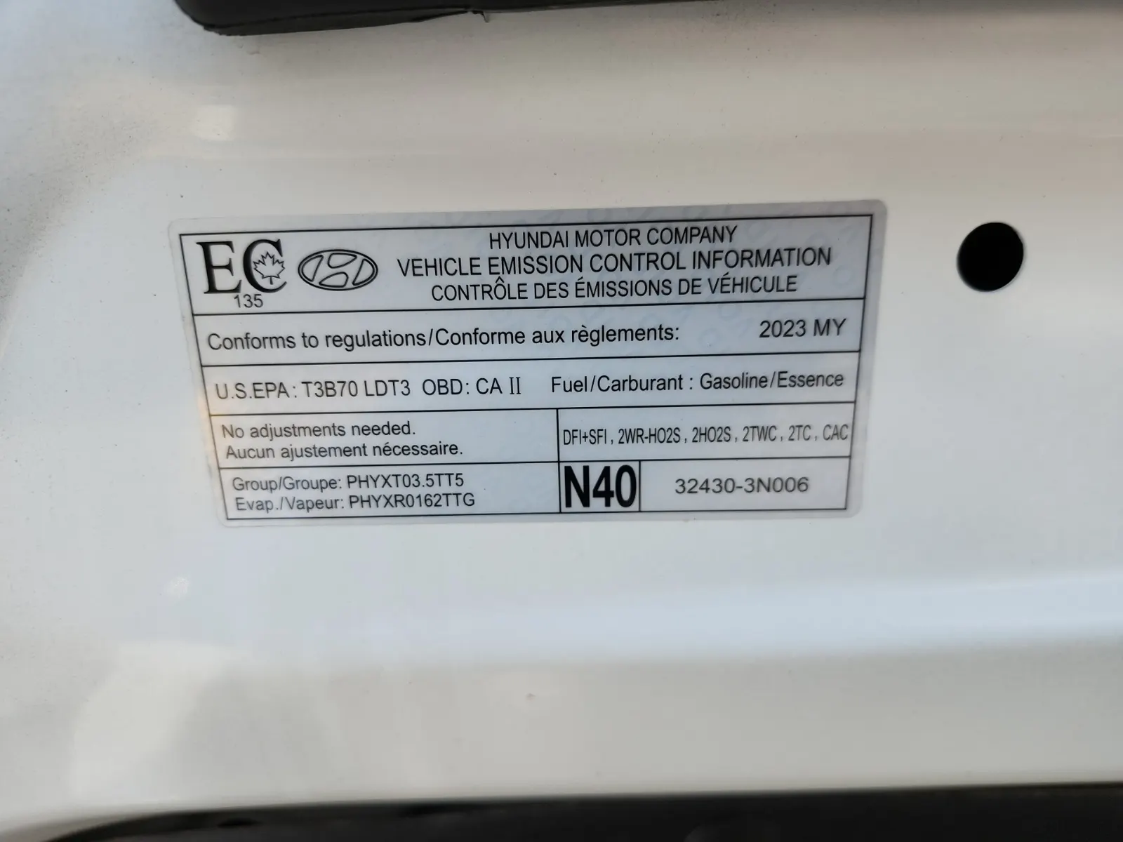 Emission Sticker Photo