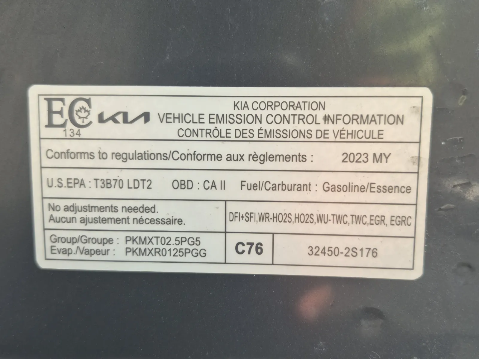 Emission Sticker Photo