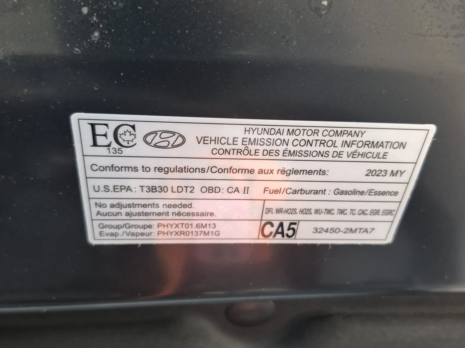Emission Sticker Photo