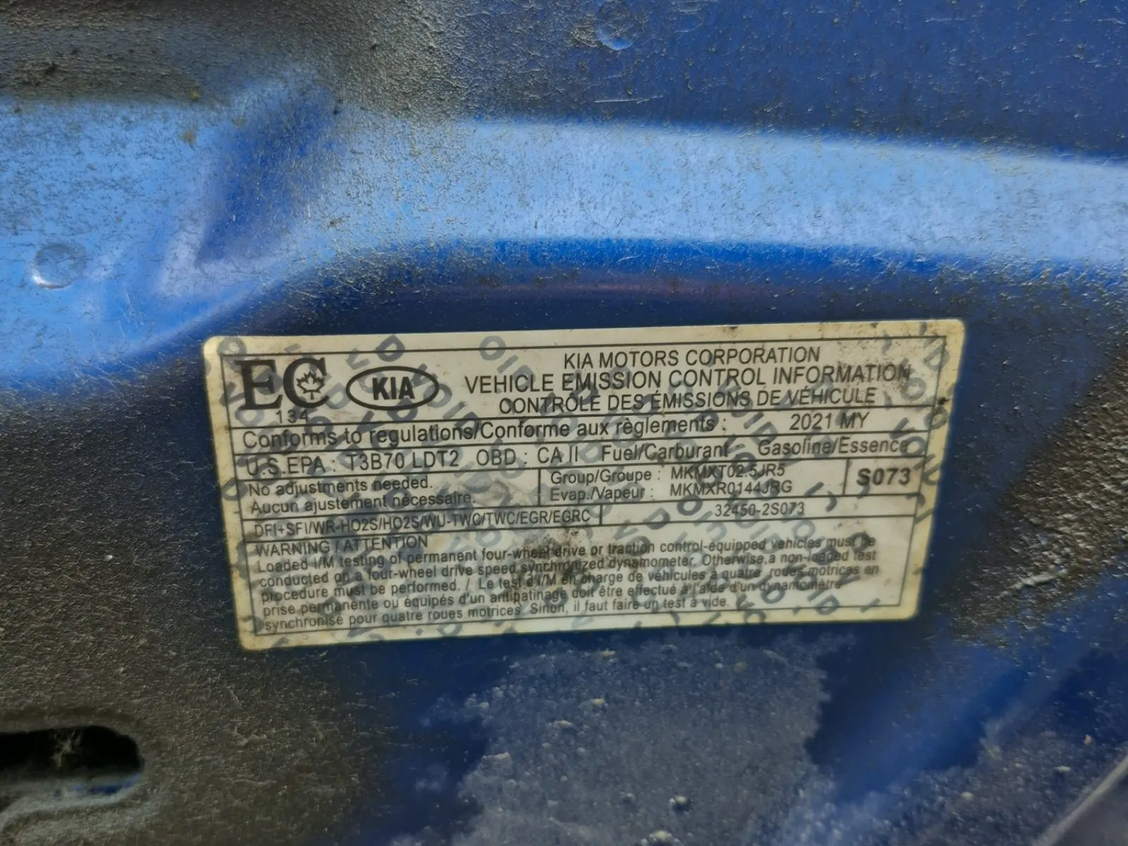 Emission Sticker Photo