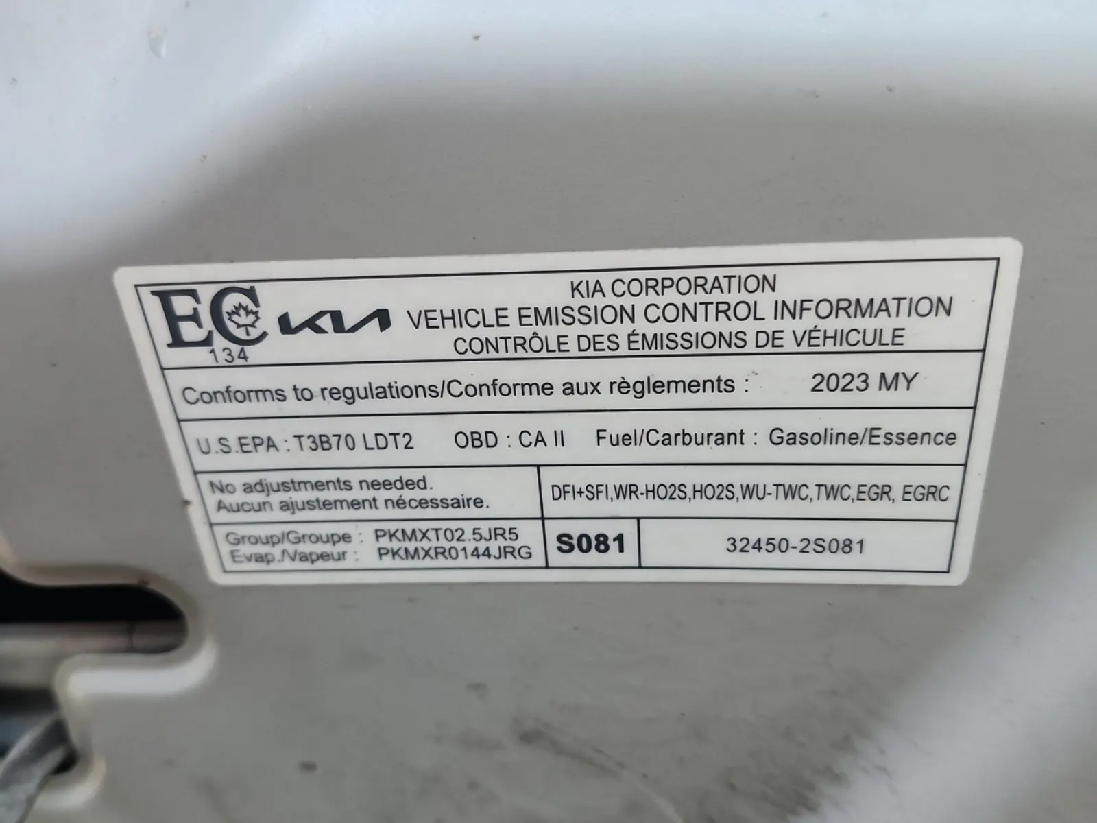 Emission Sticker Photo