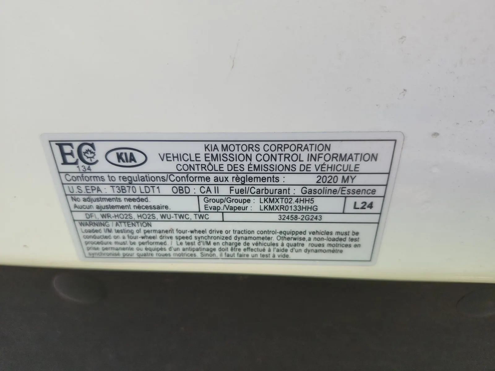 Emission Sticker Photo