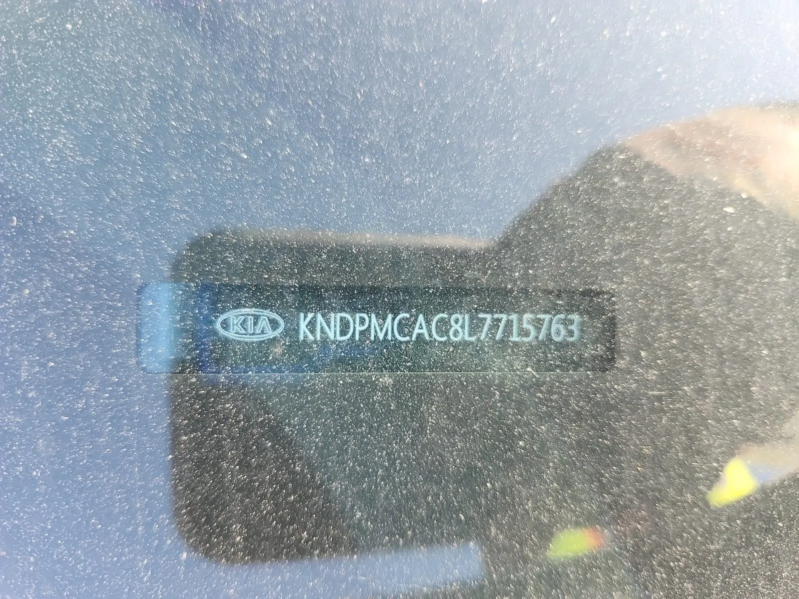 Dash VIN Plate Photo