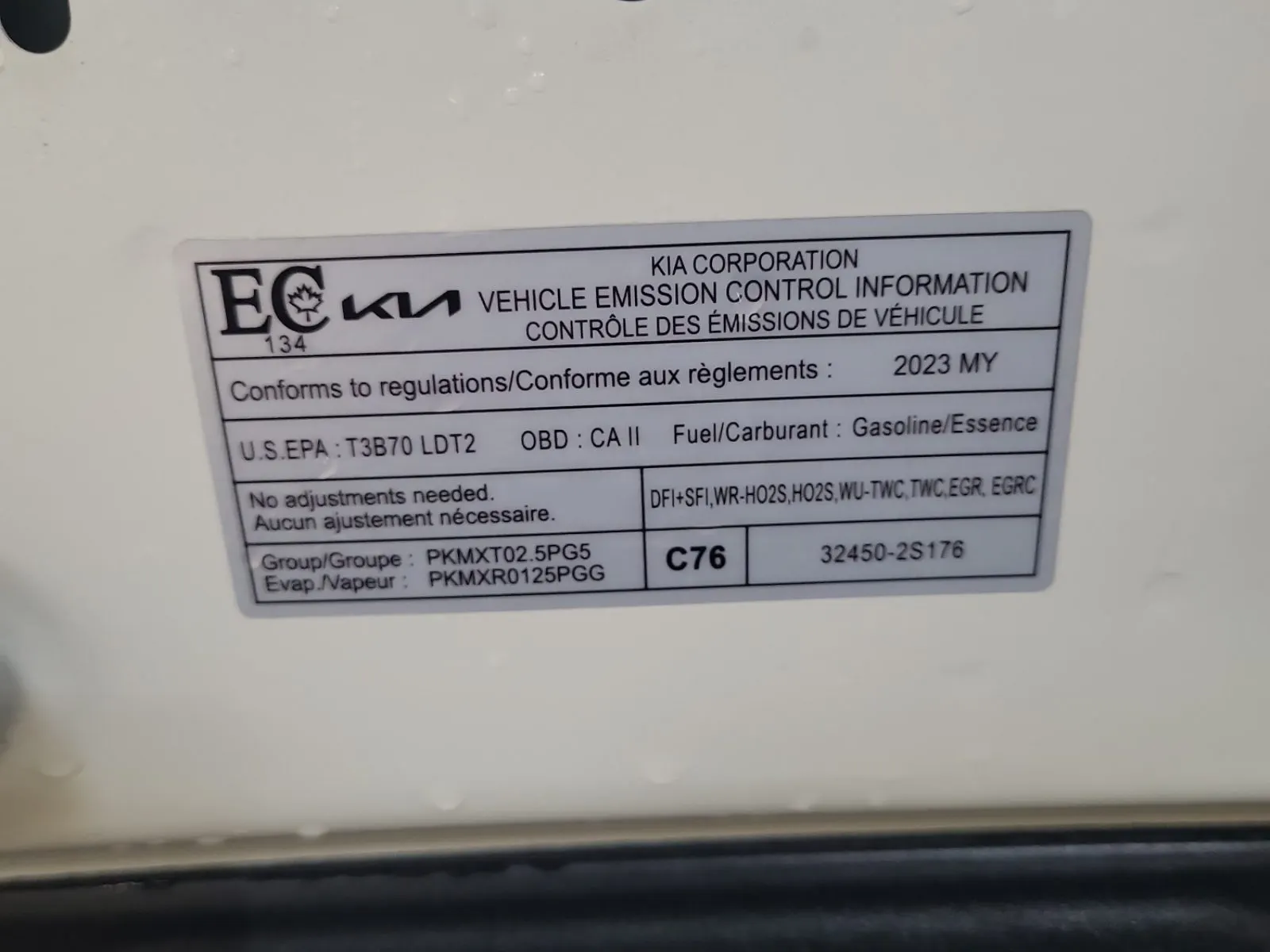 Emission Sticker Photo