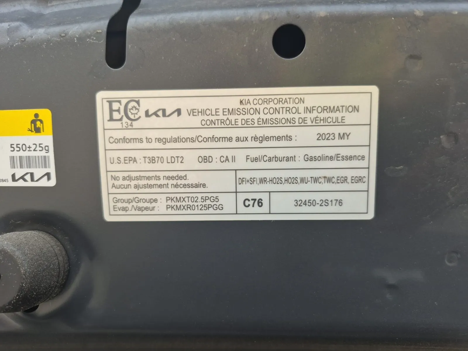 Emission Sticker Photo