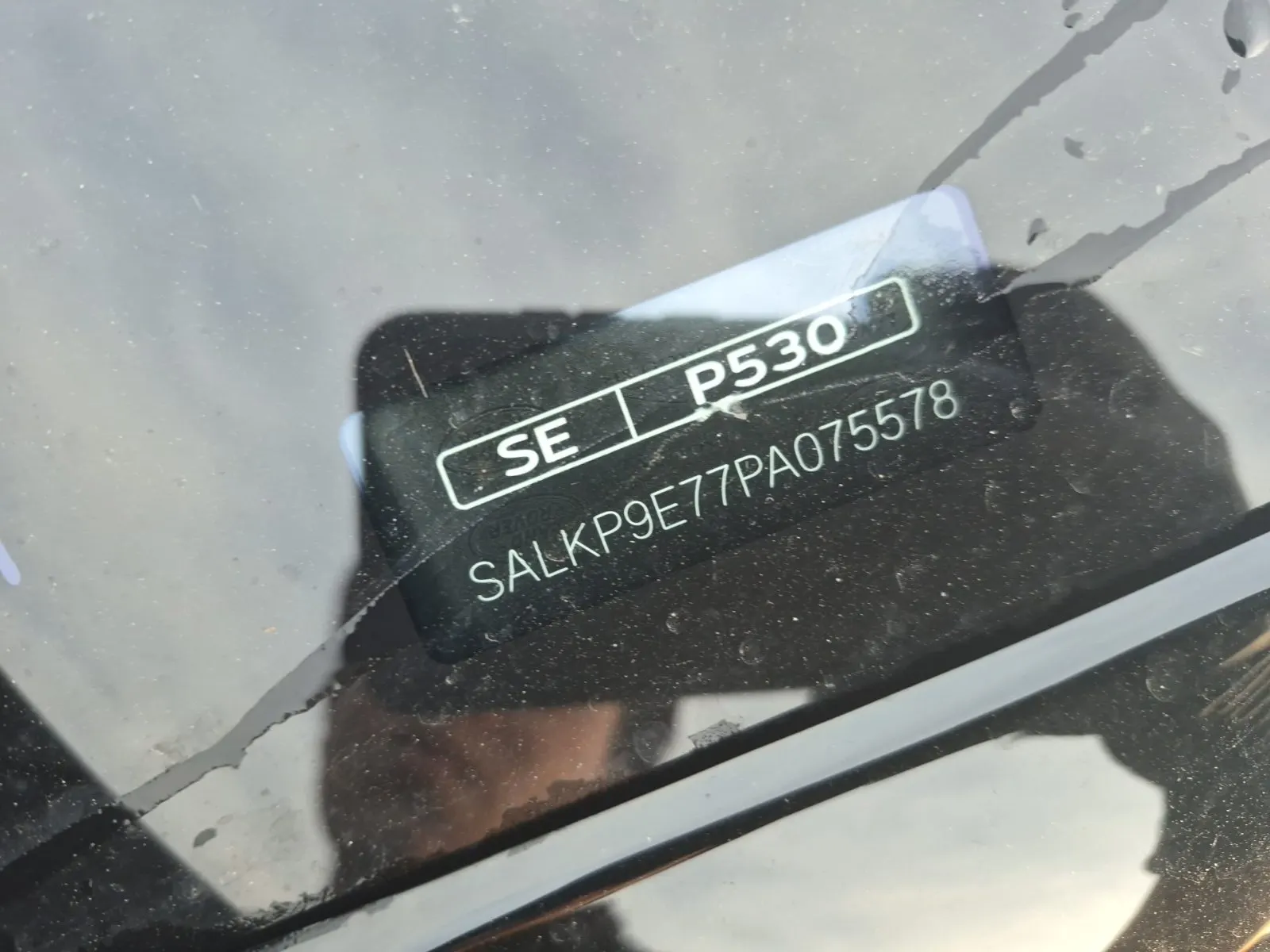 Dash VIN Plate Photo