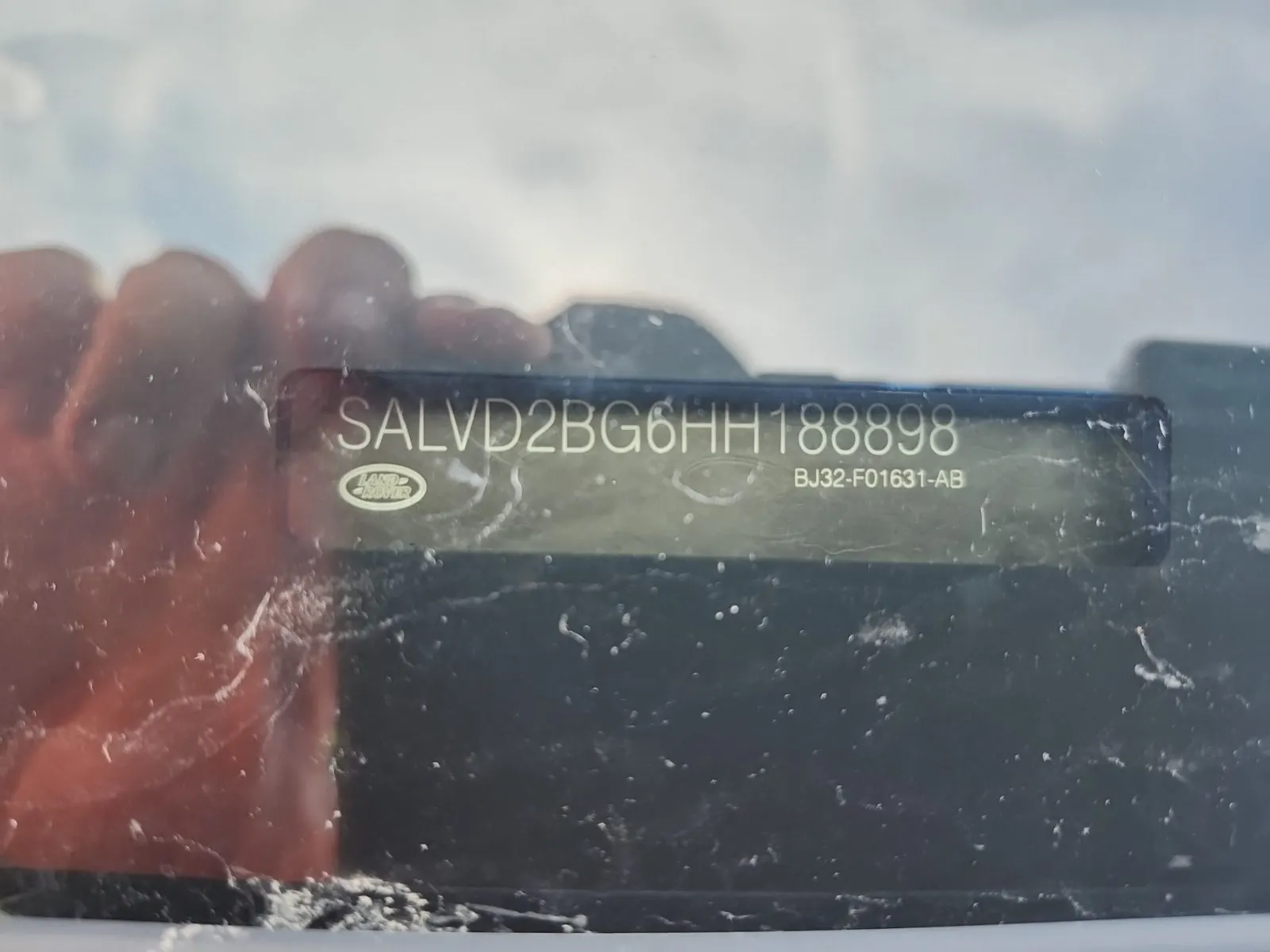 Dash VIN Plate Photo