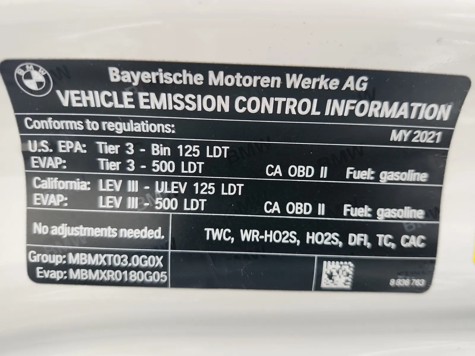 Emission Sticker Photo