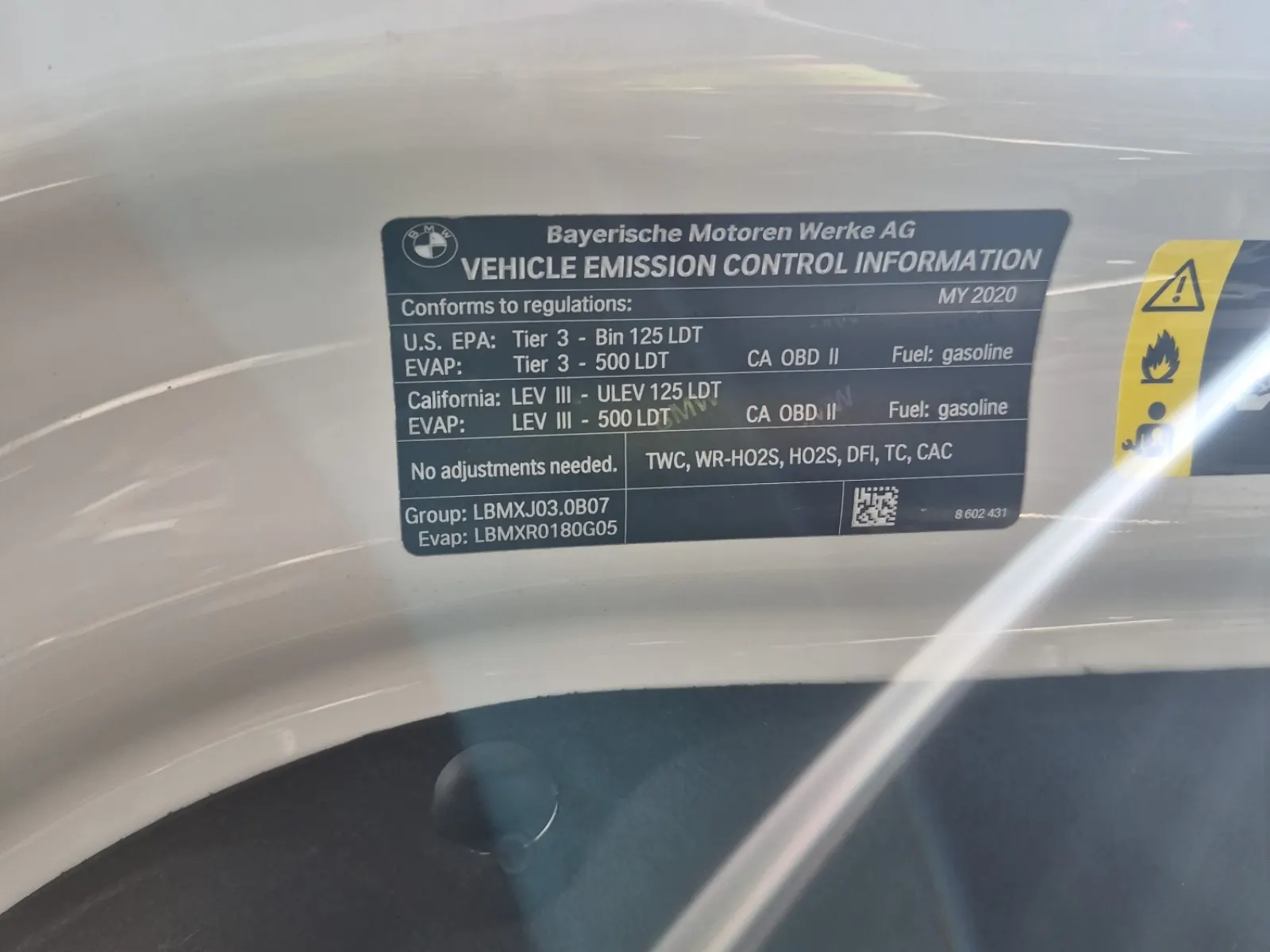Emission Sticker Photo