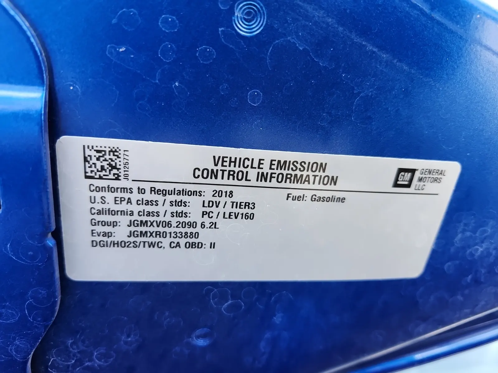 Emission Sticker Photo