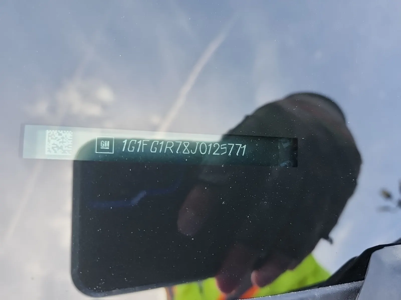 Dash VIN Plate Photo