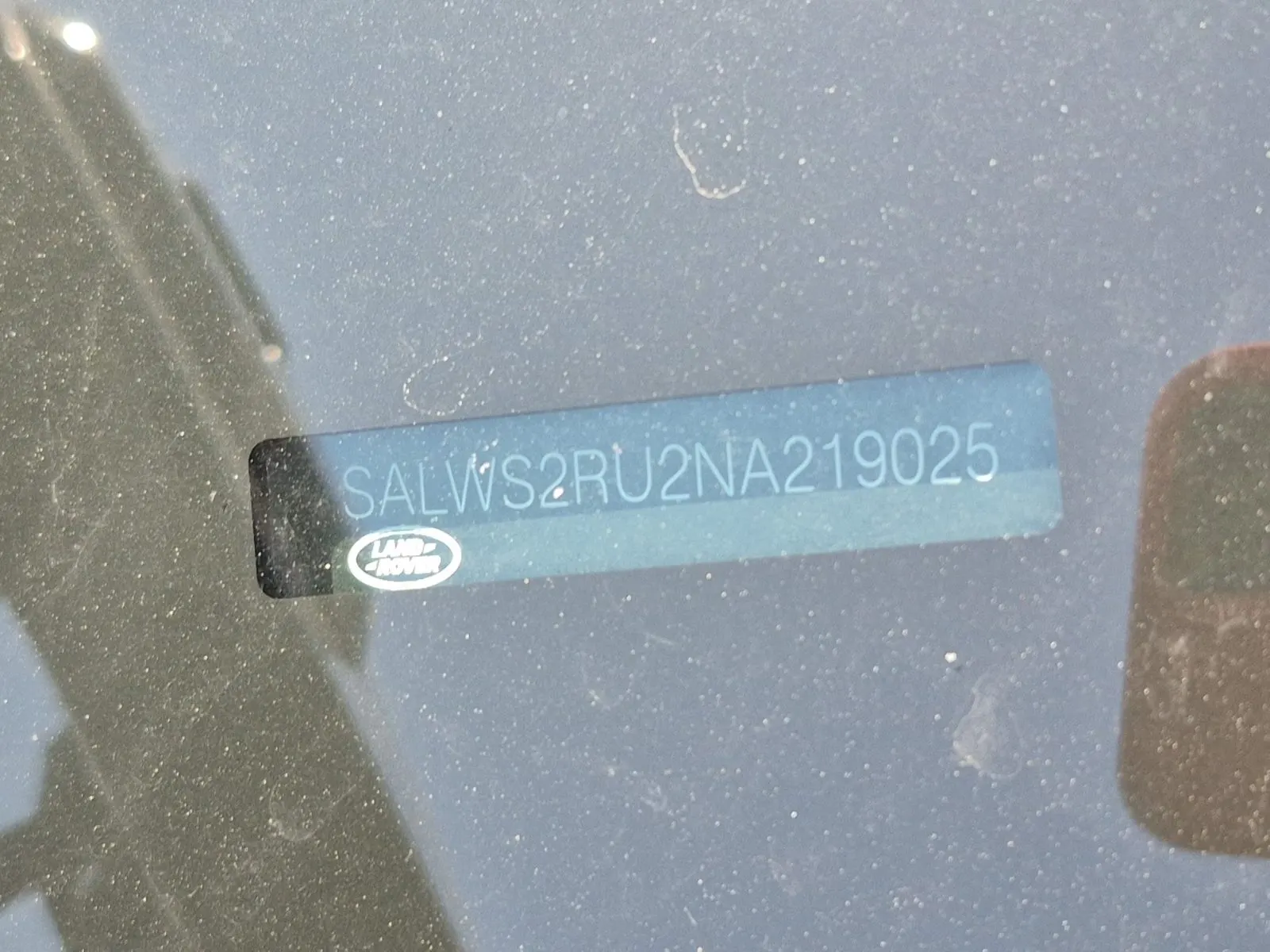 Dash VIN Plate Photo