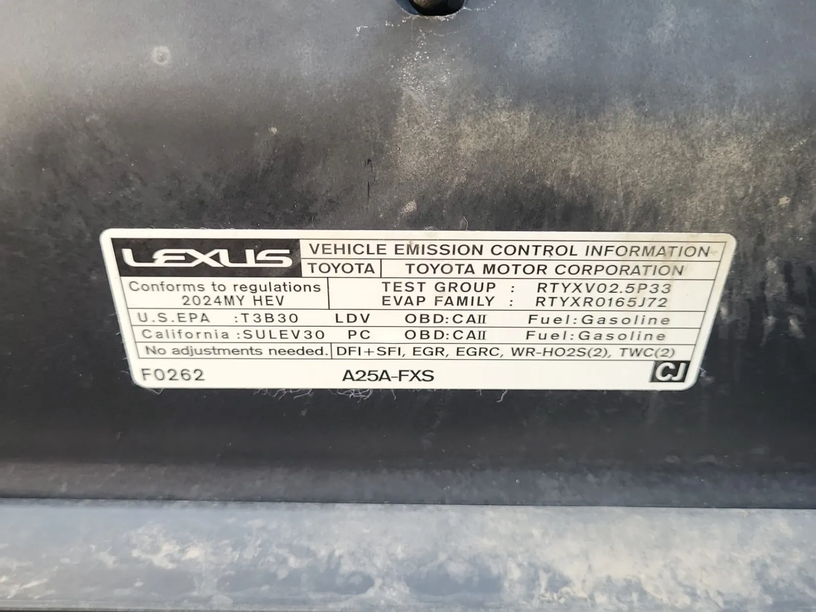 Emission Sticker Photo