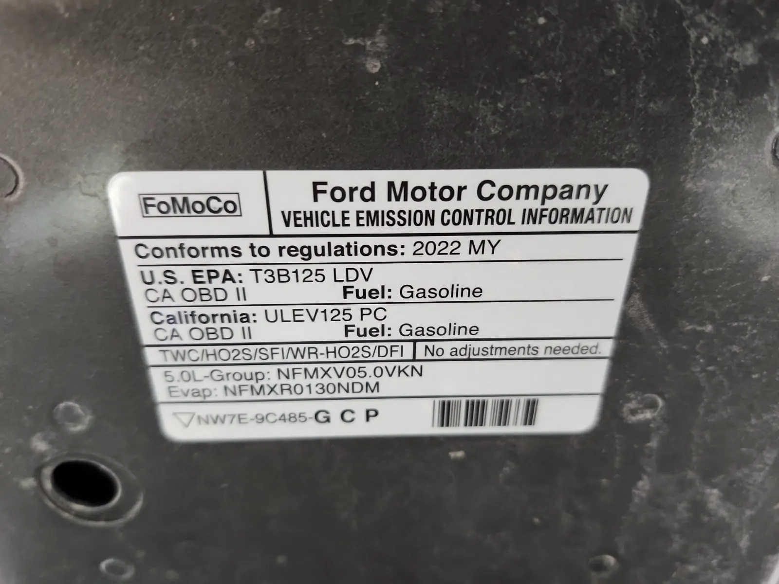 Emission Sticker Photo