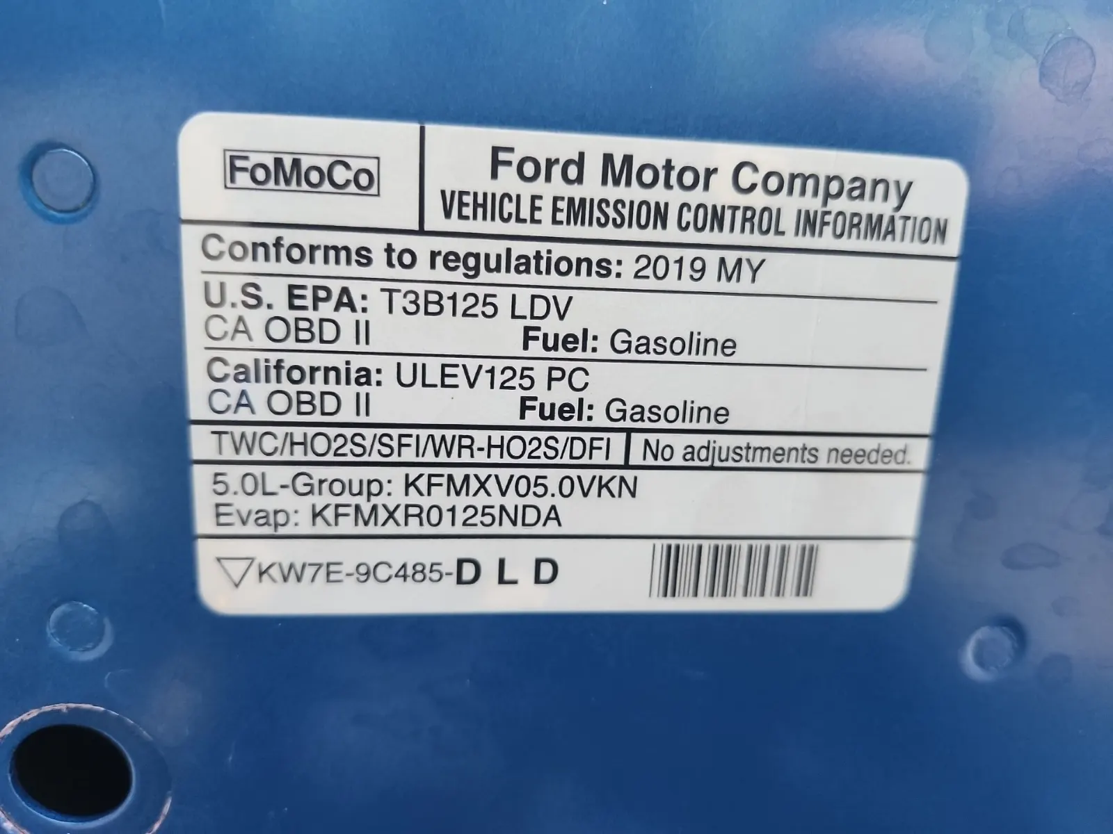 Emission Sticker Photo