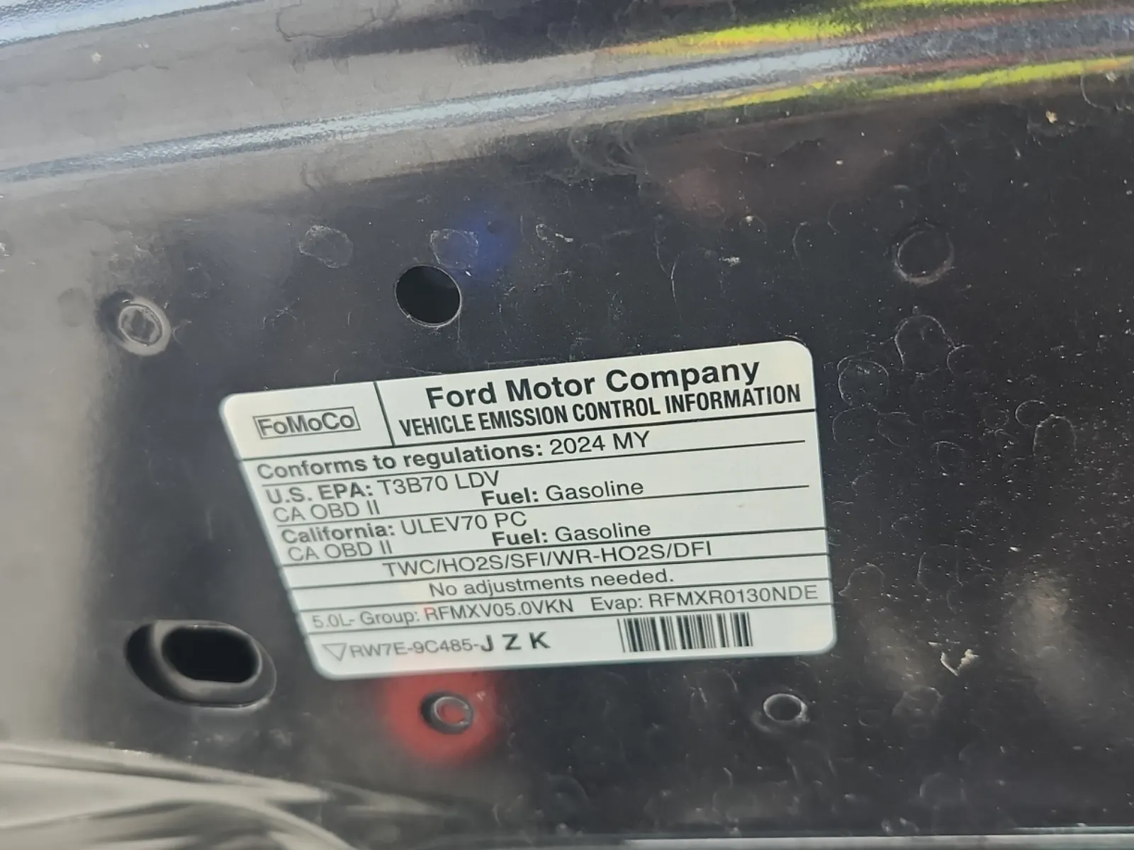 Emission Sticker Photo