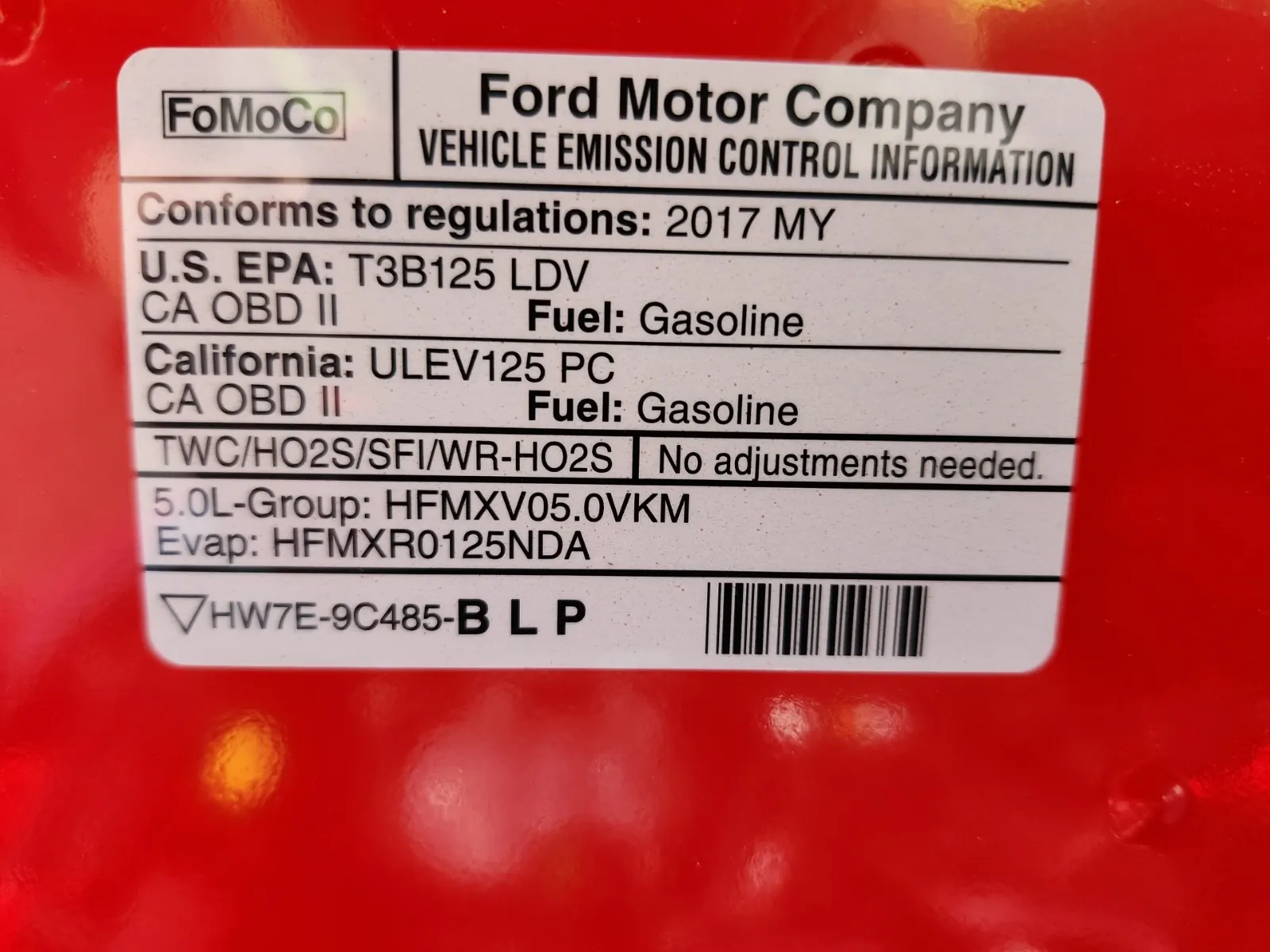 Emission Sticker Photo