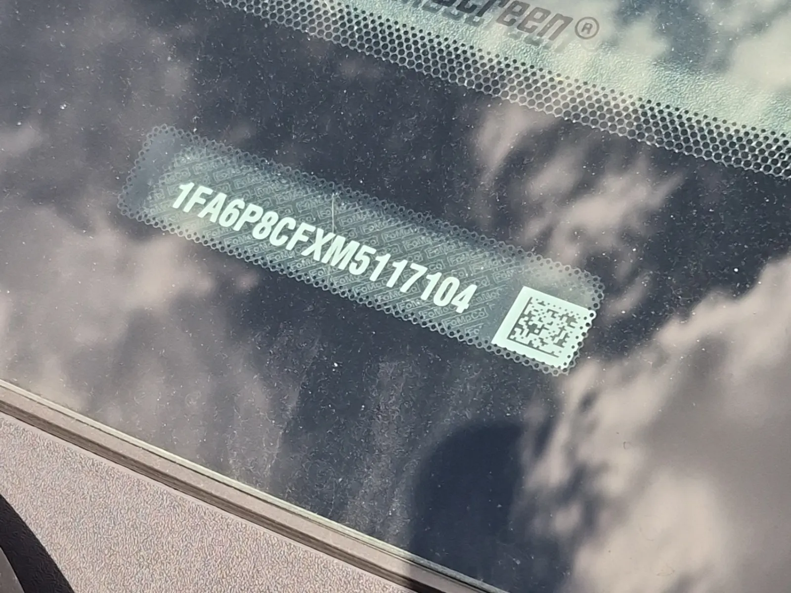 Dash VIN Plate Photo