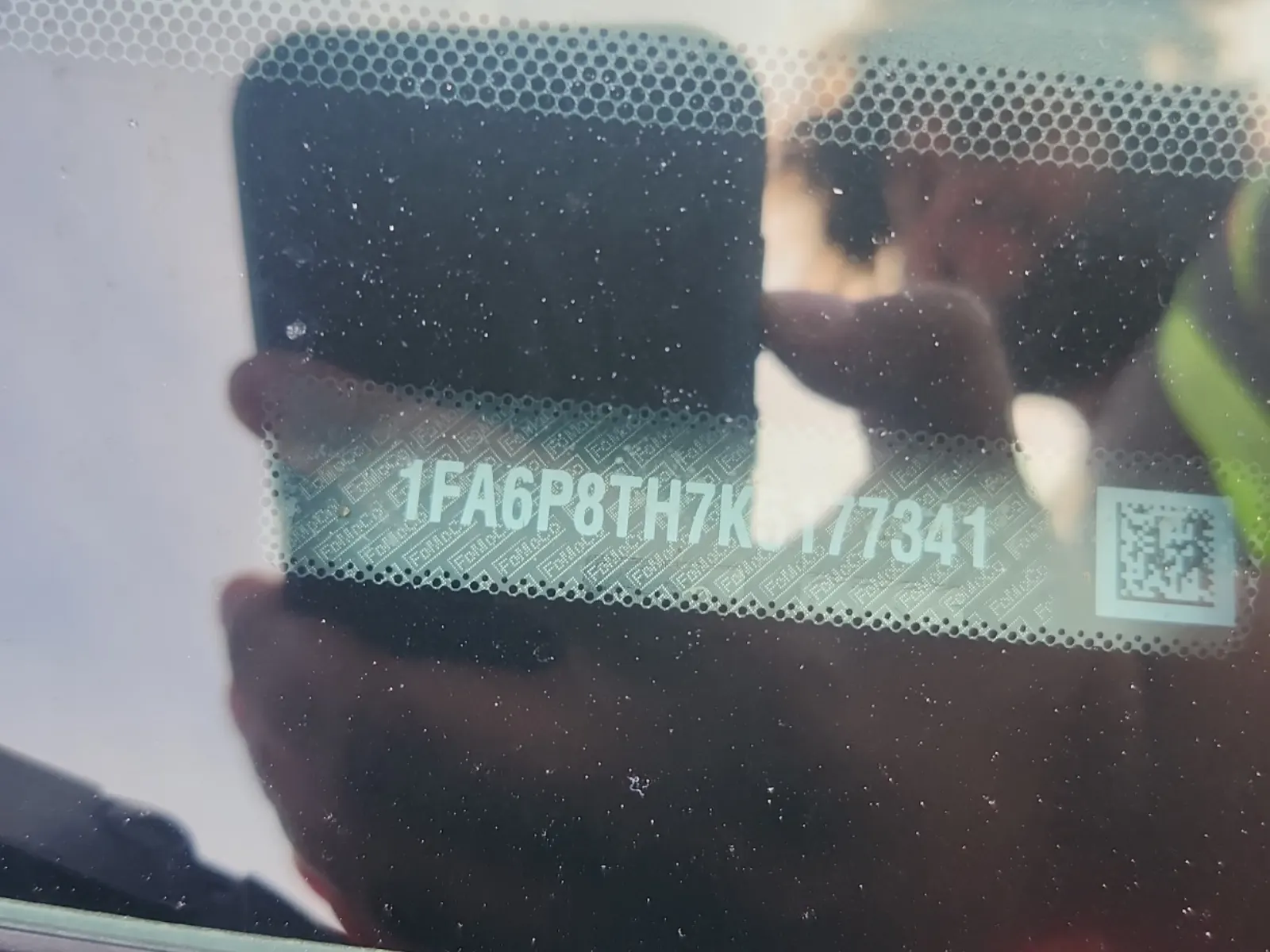 Dash VIN Plate Photo
