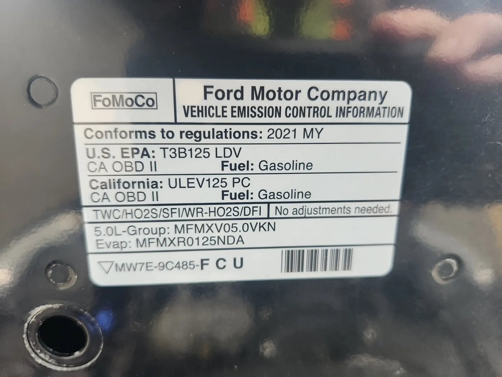 Emission Sticker Photo