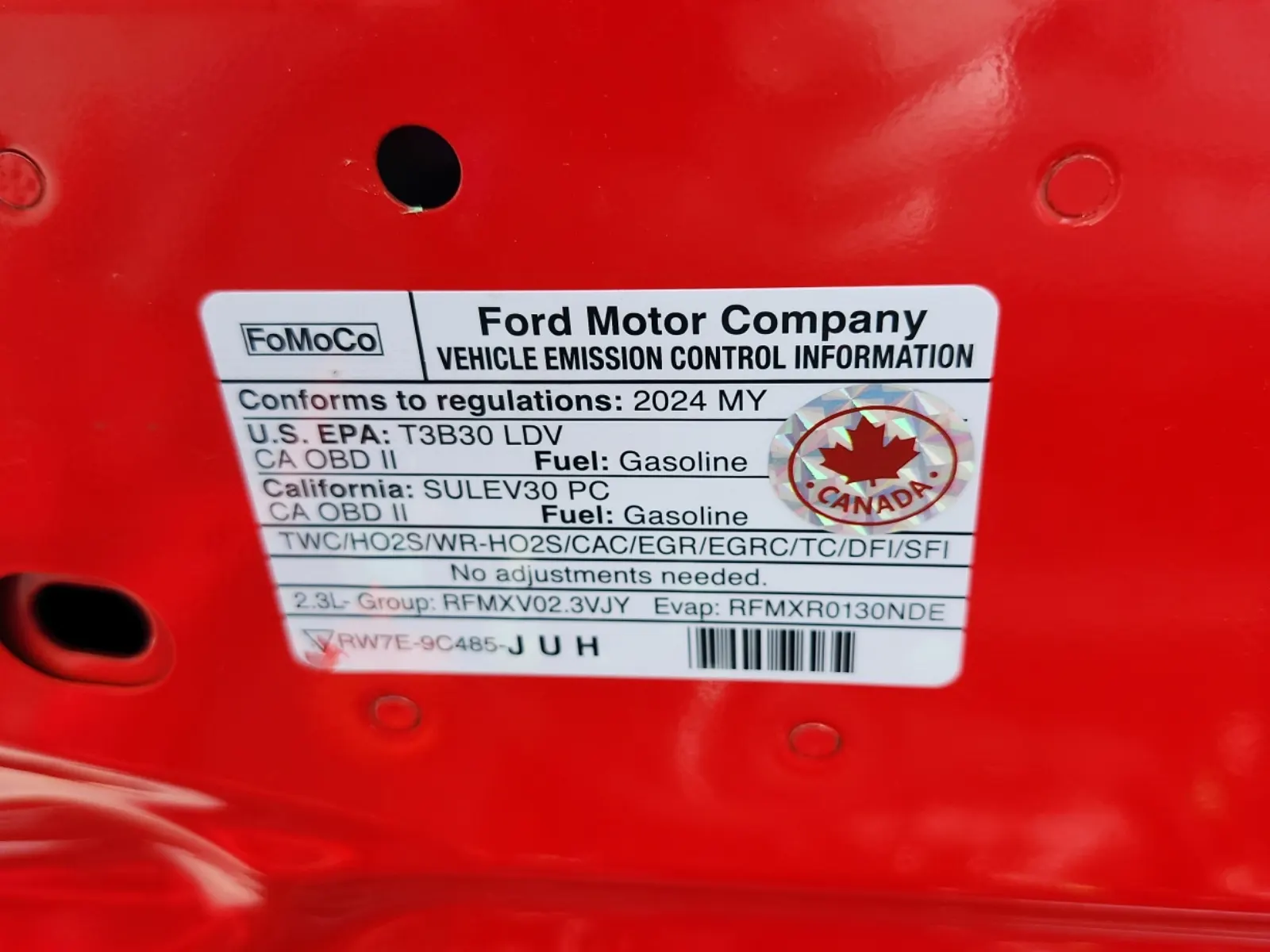Emission Sticker Photo