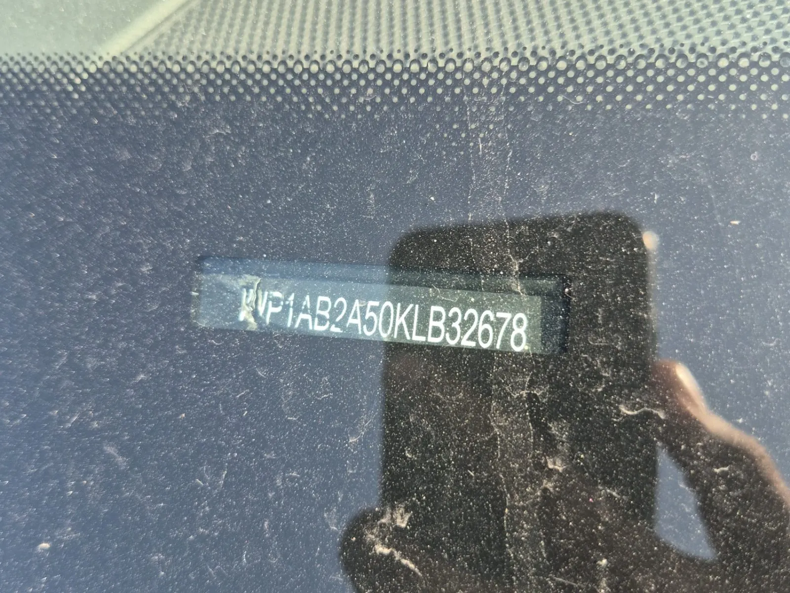 Dash VIN Plate Photo