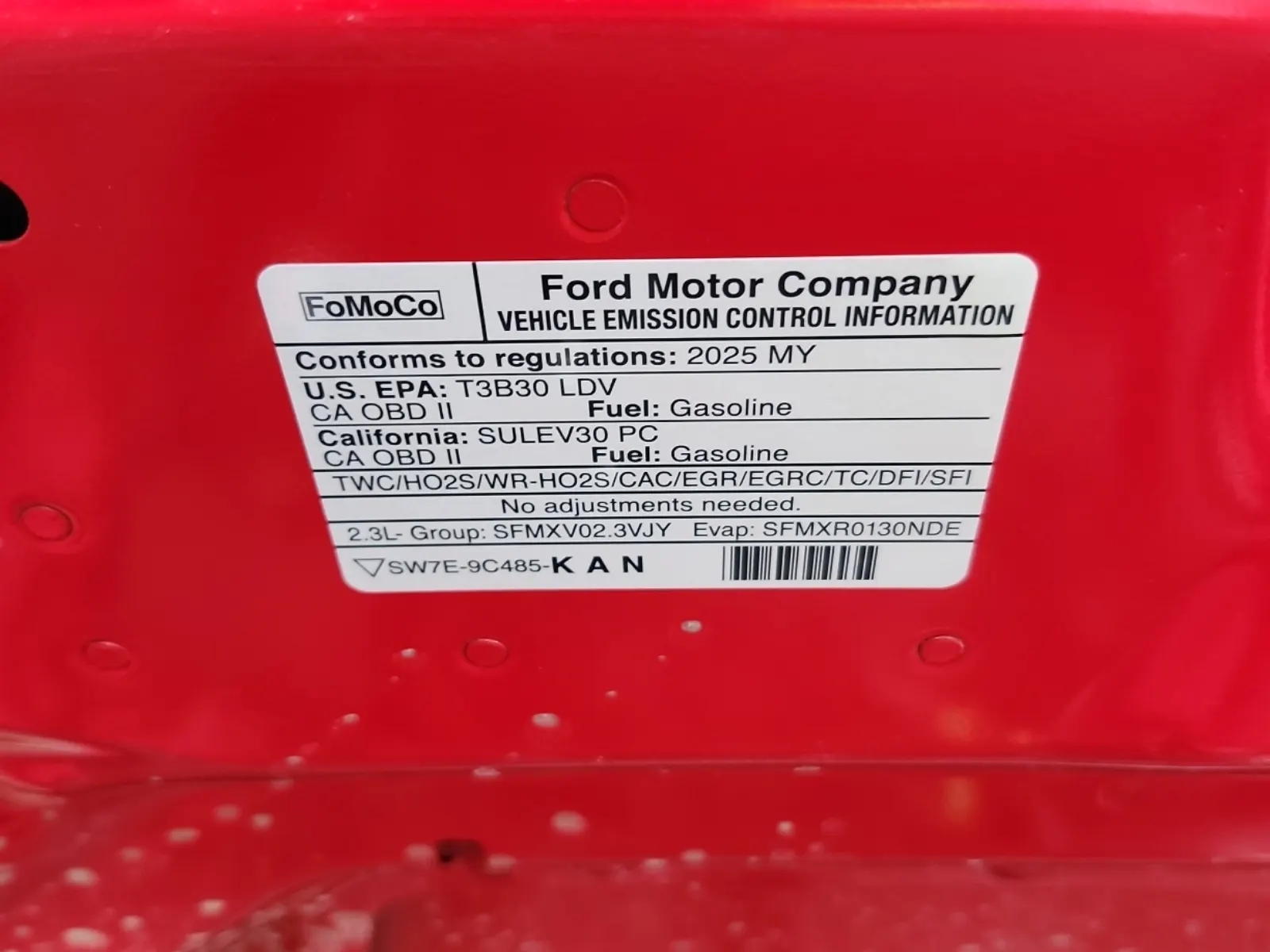 Emission Sticker Photo