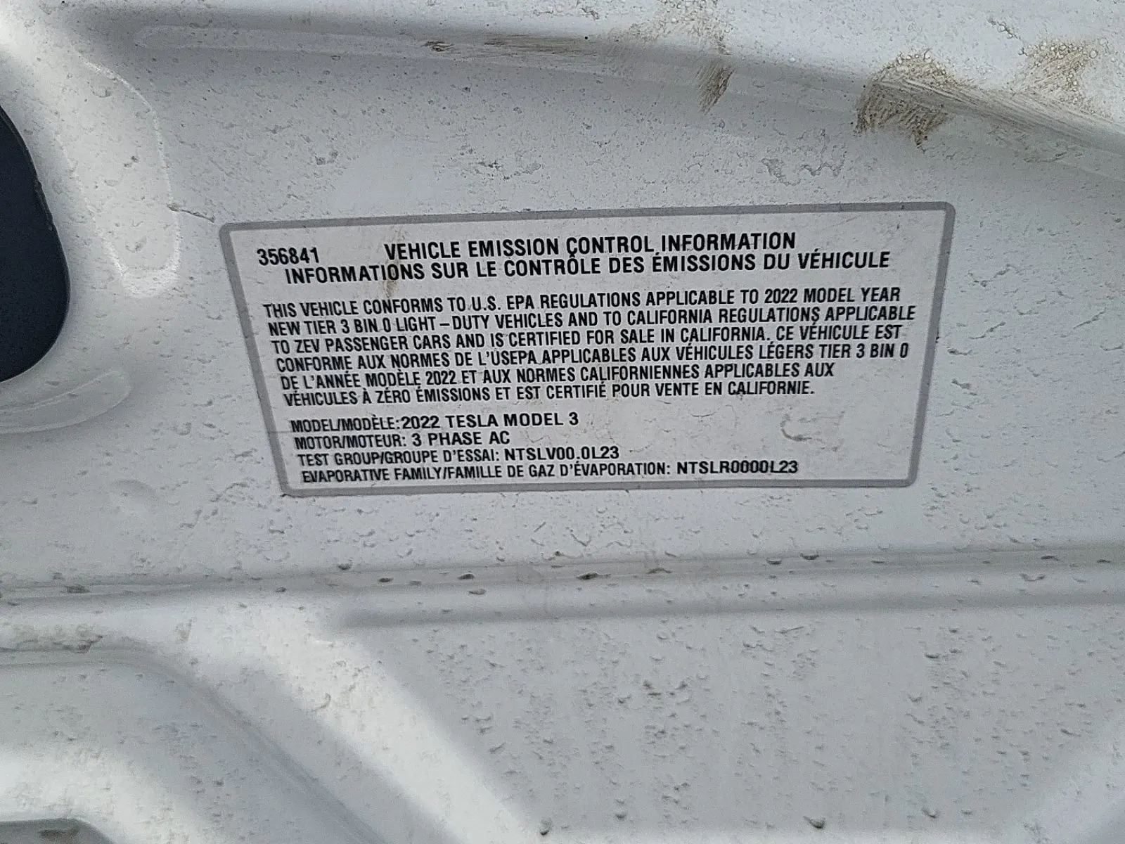 Emission Sticker Photo
