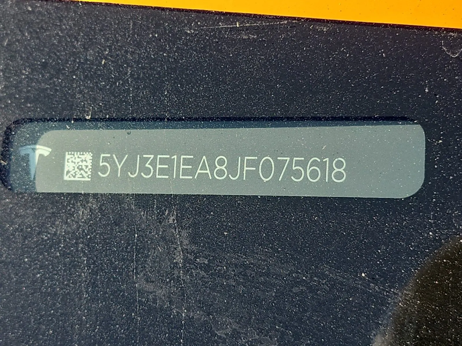 Dash VIN Plate Photo