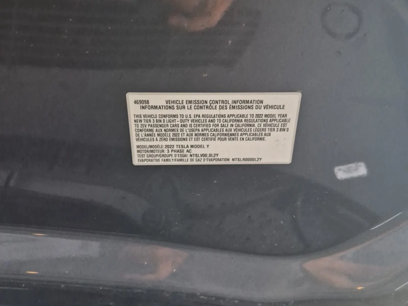 Emission Sticker Photo