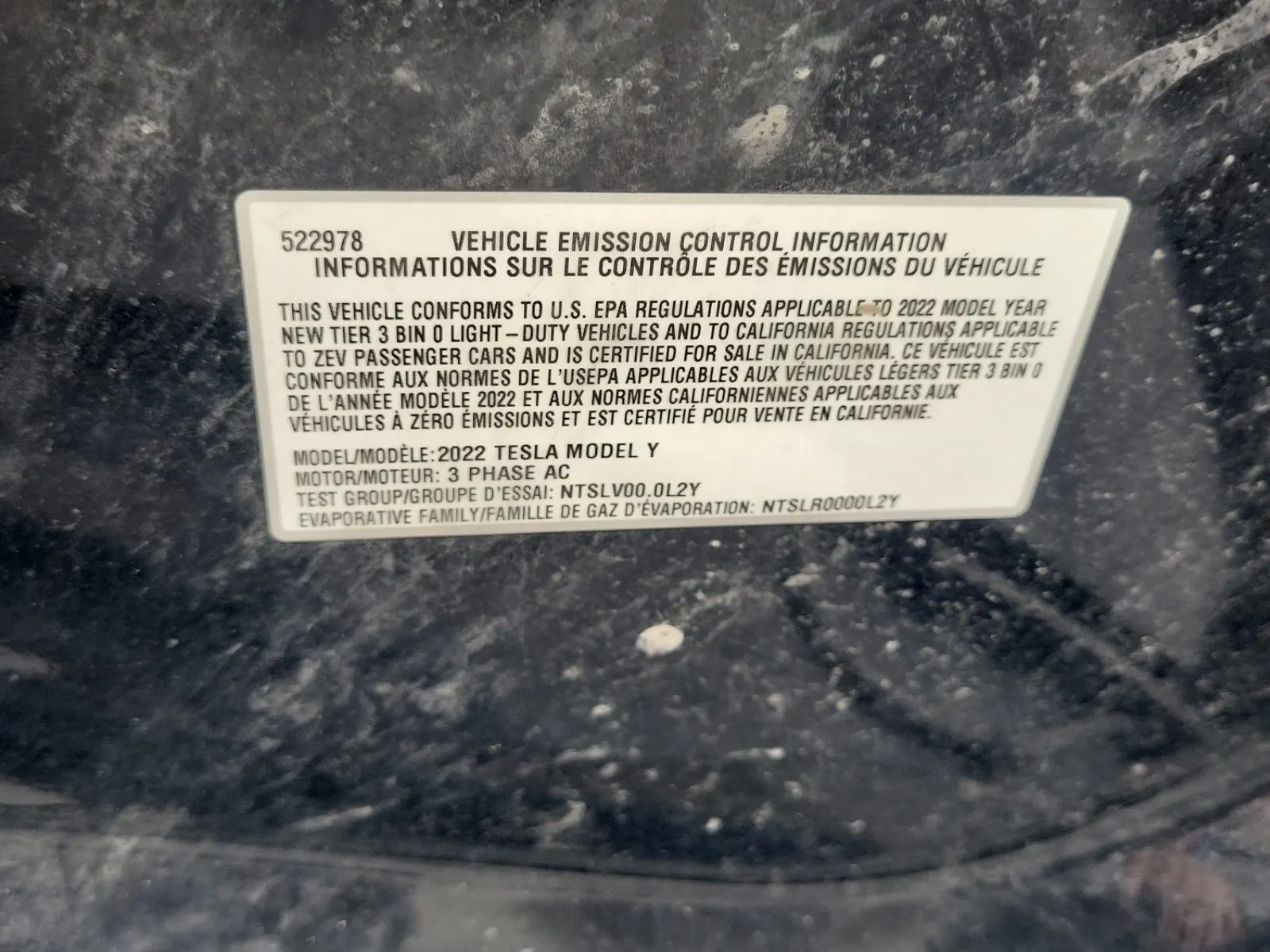 Emission Sticker Photo